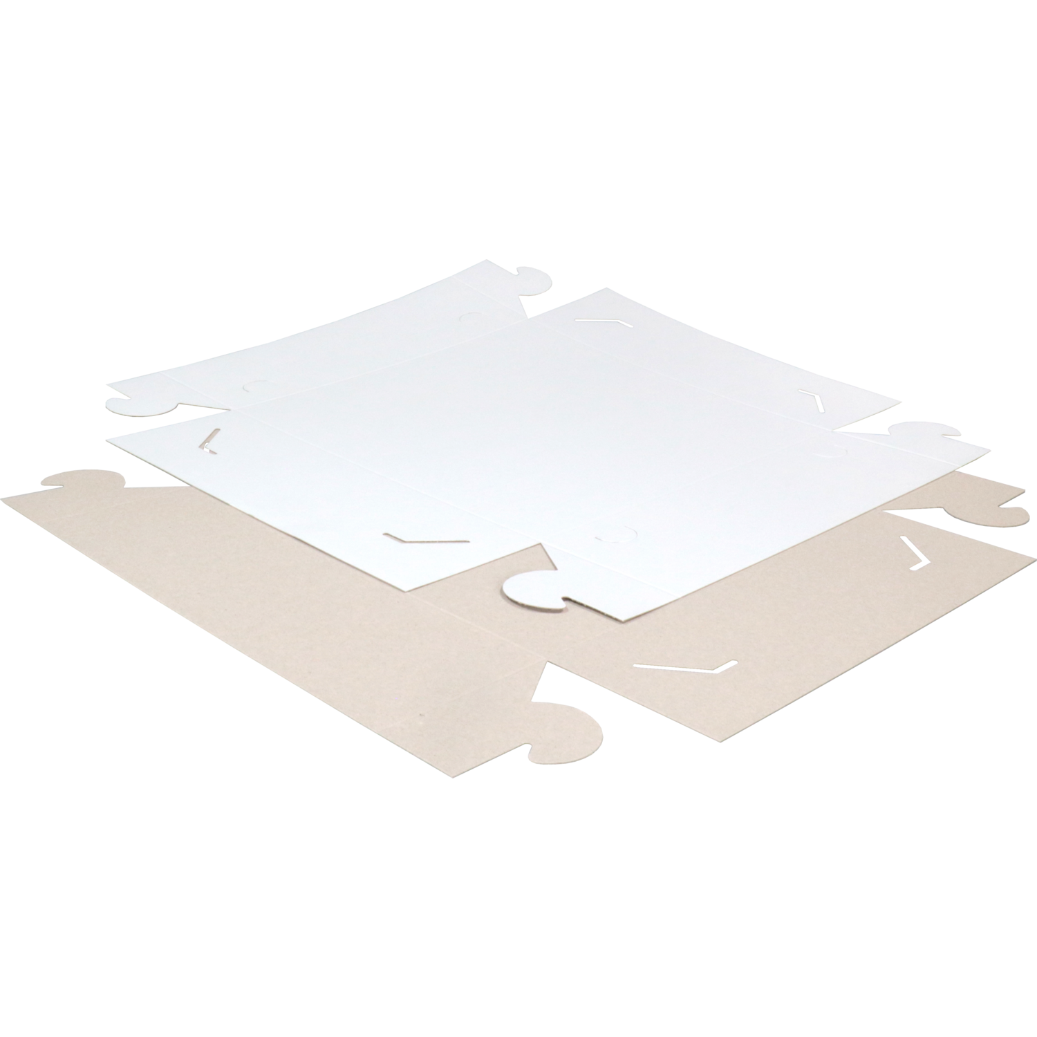  Gebaksdoos Zwanenhalsdoos, karton, 30x30x10cm, duplex, wit 3