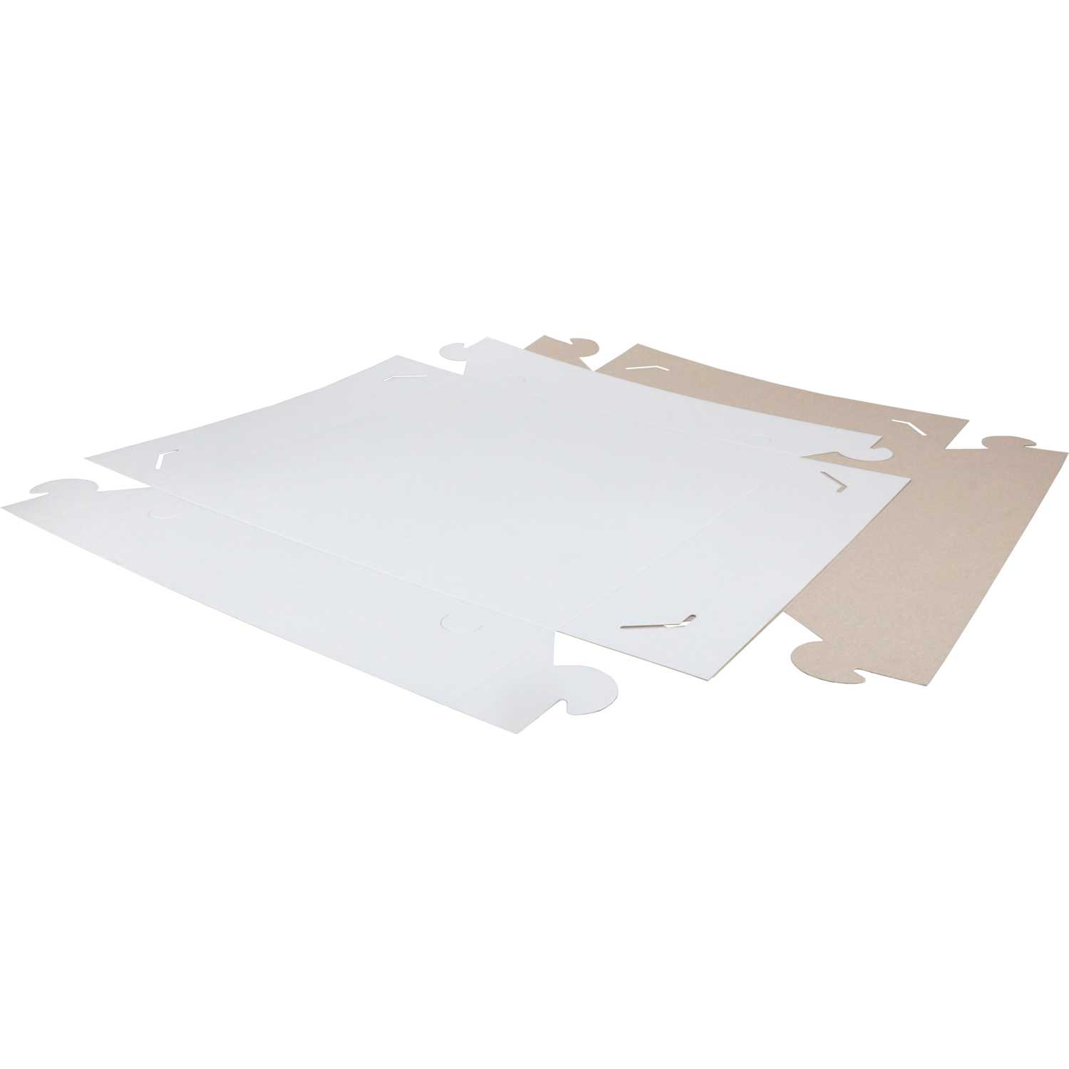  Gebaksdoos Zwanenhalsdoos, karton, 40x40x10cm, duplex, wit 3