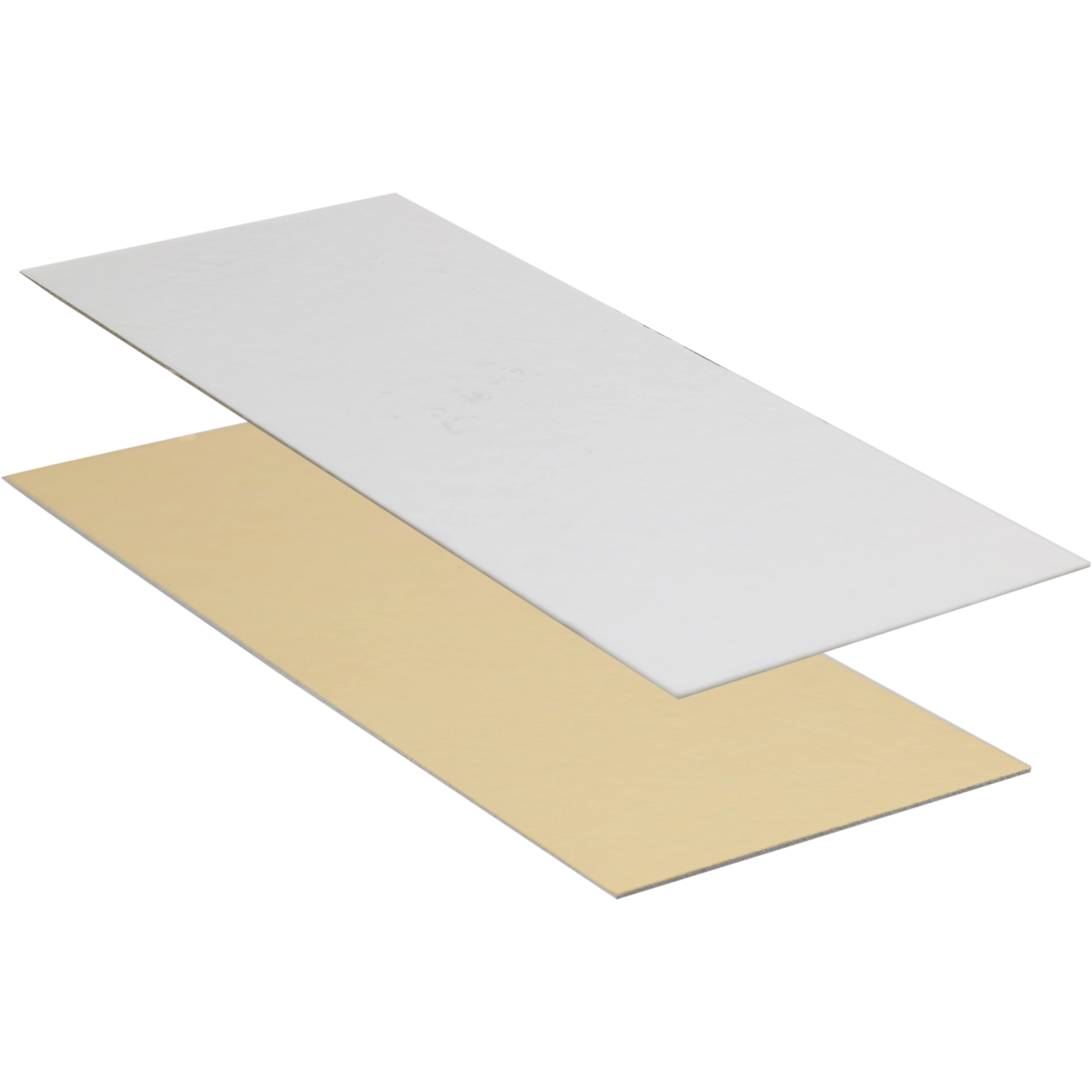 Bodemplaat, 205x85mm, 650gr, rechthoekig, karton + PET, goud/zilver 1