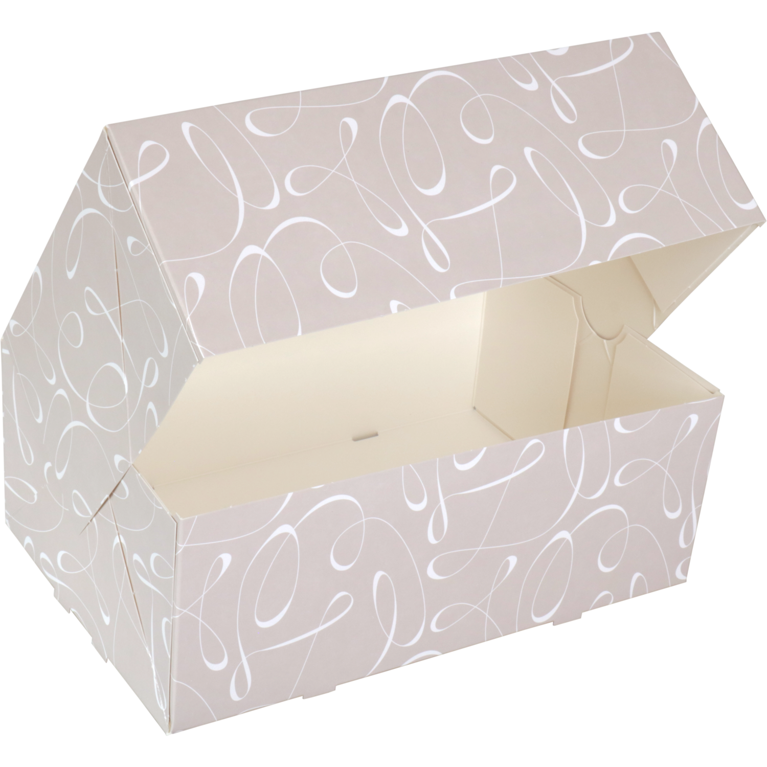  Gebaksdoos, Swirl, karton, 24x16x9cm, zonder venster,  2