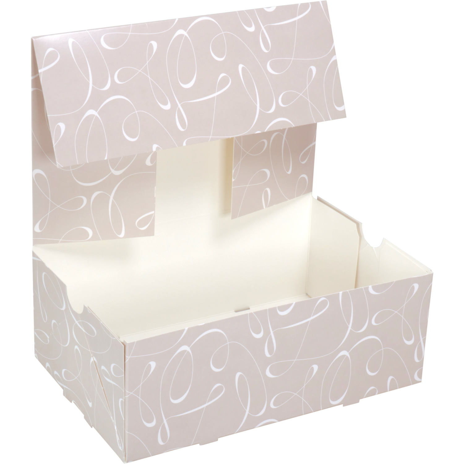  Gebaksdoos, Swirl, karton, 24x16x9cm, zonder venster,  3