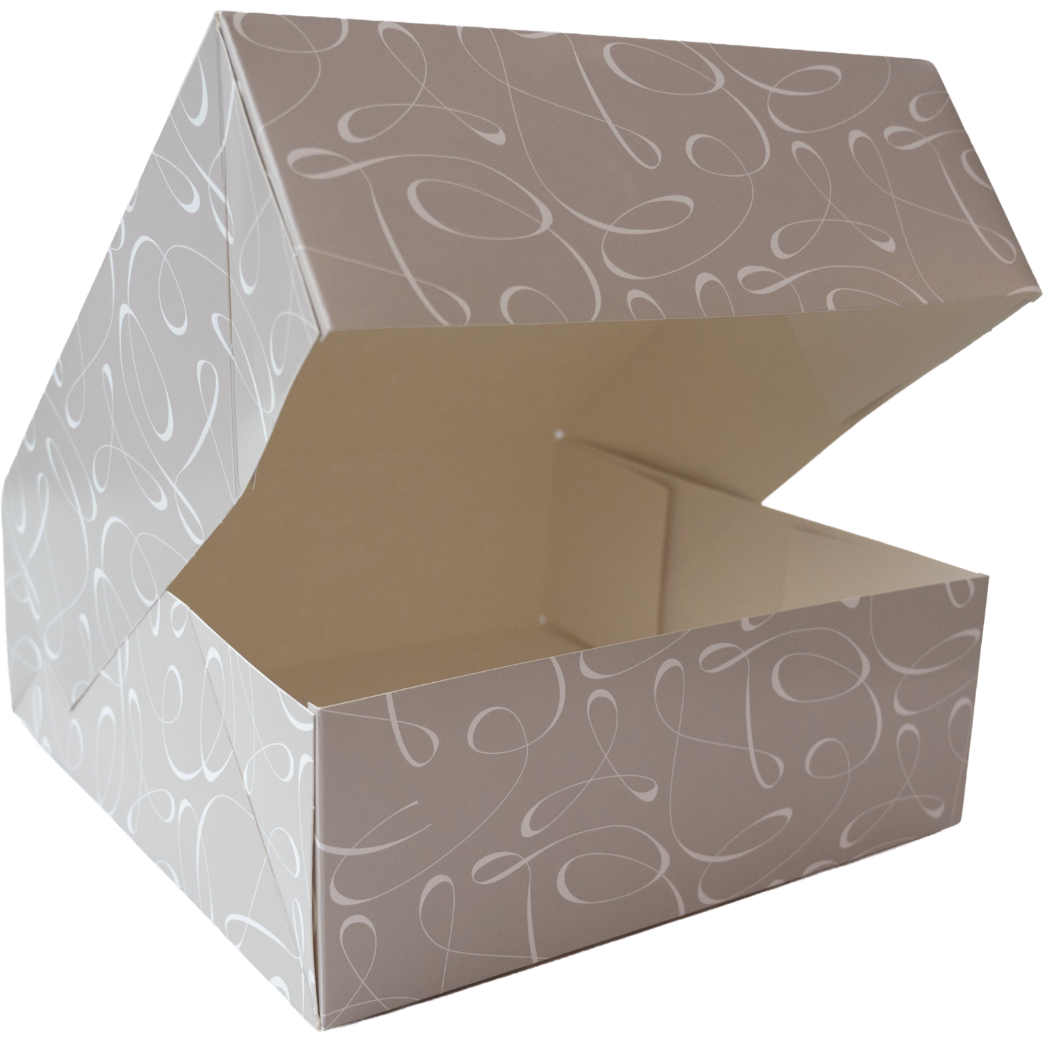  Gebaksdoos, Swirl, karton, 25x25x9cm, zonder venster,  2