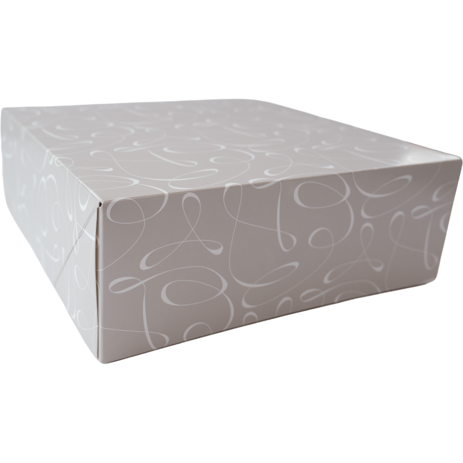  Gebaksdoos, Swirl, karton, 25x25x9cm, zonder venster,  1