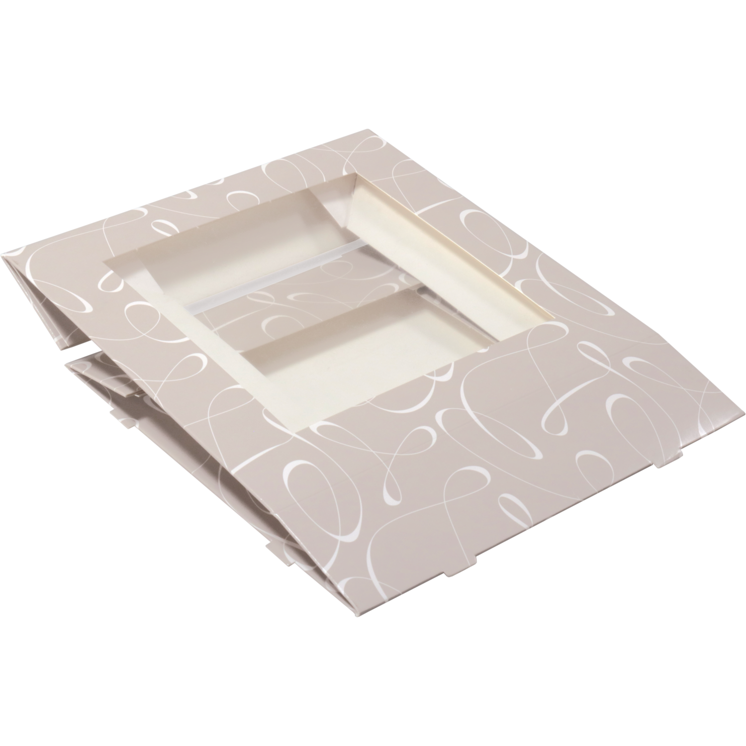  Gebaksdoos, Swirl, karton + PET, 19x19x5cm, met venster,  4