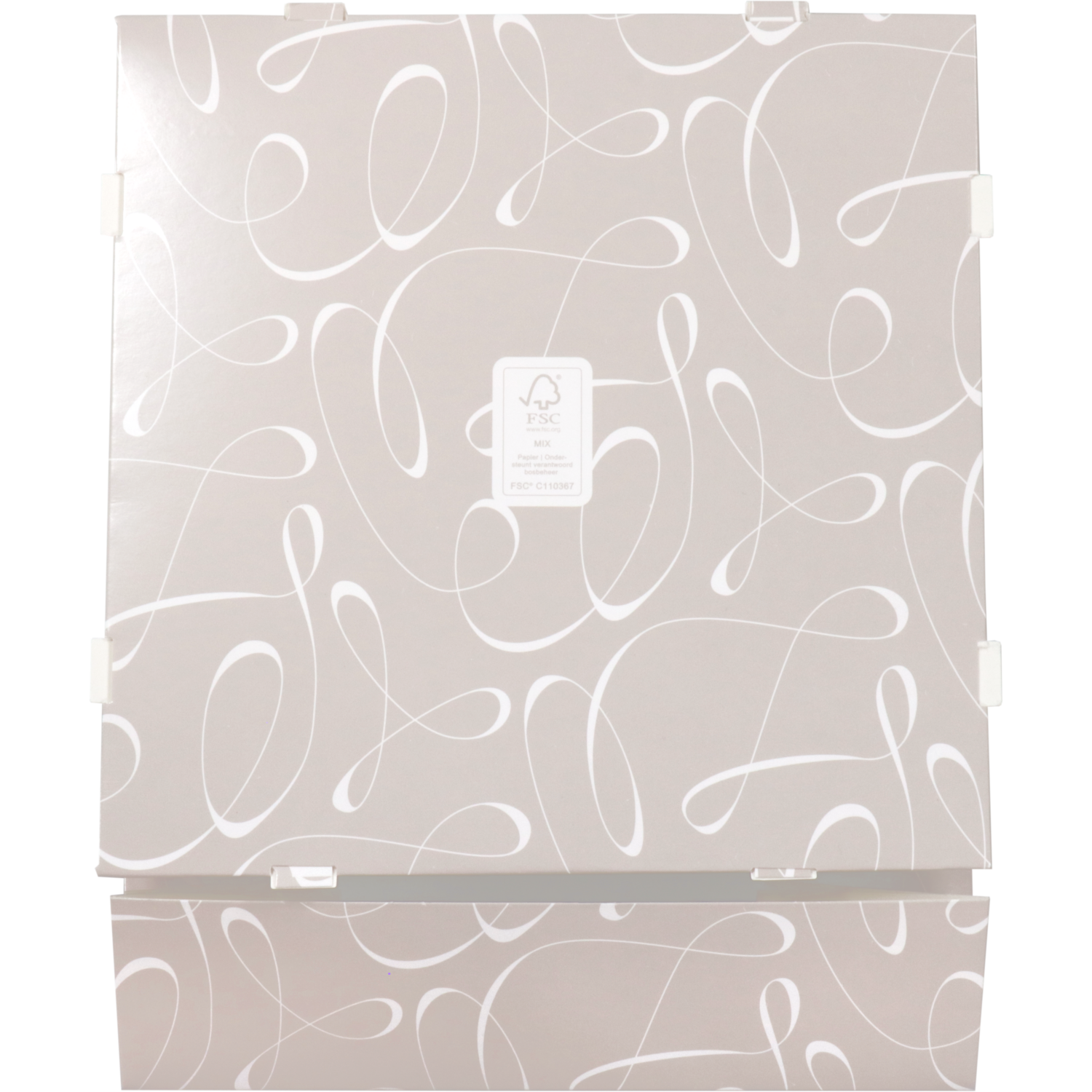  Gebaksdoos, Swirl, karton + PET, 19x19x5cm, met venster,  5
