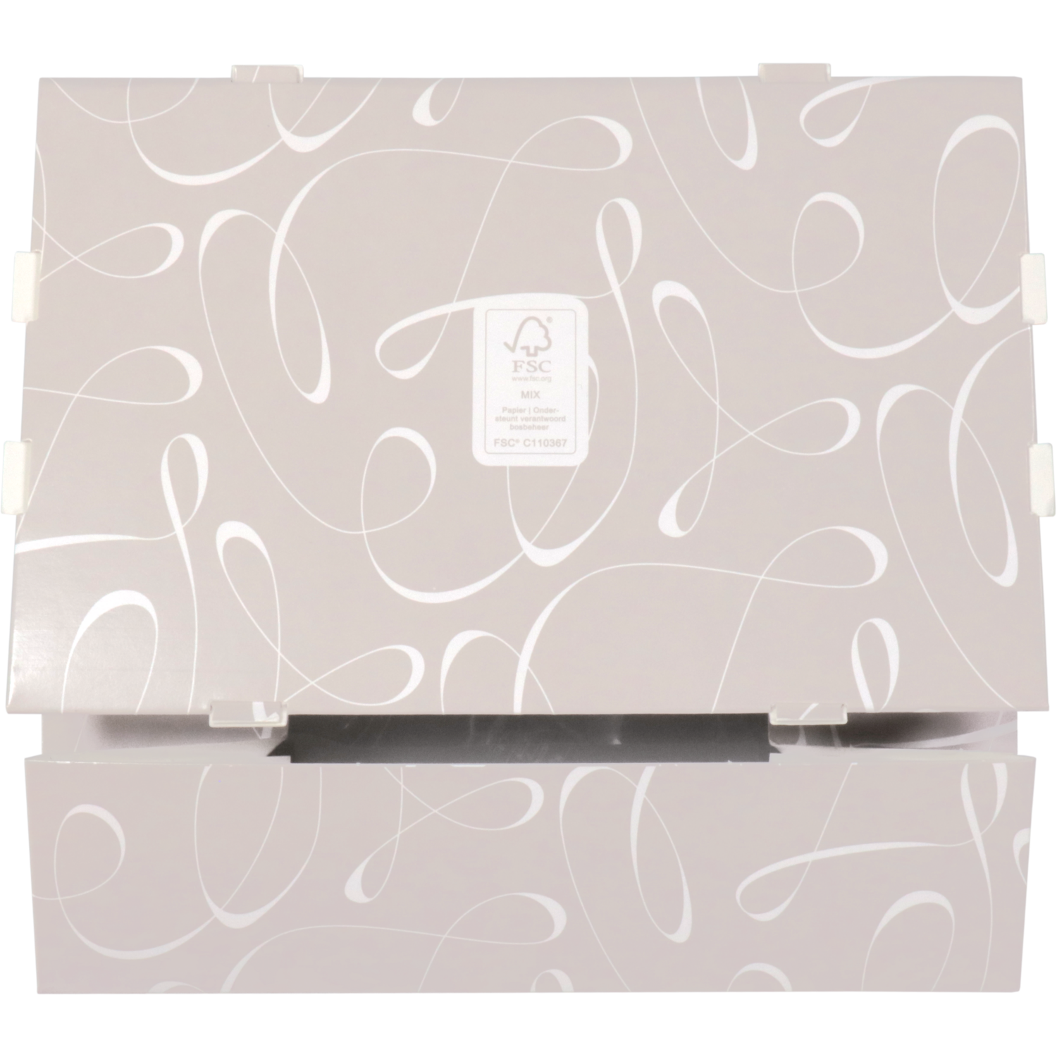  Gebaksdoos, Swirl, karton + PET, 19x12.5x5cm, met venster,  5