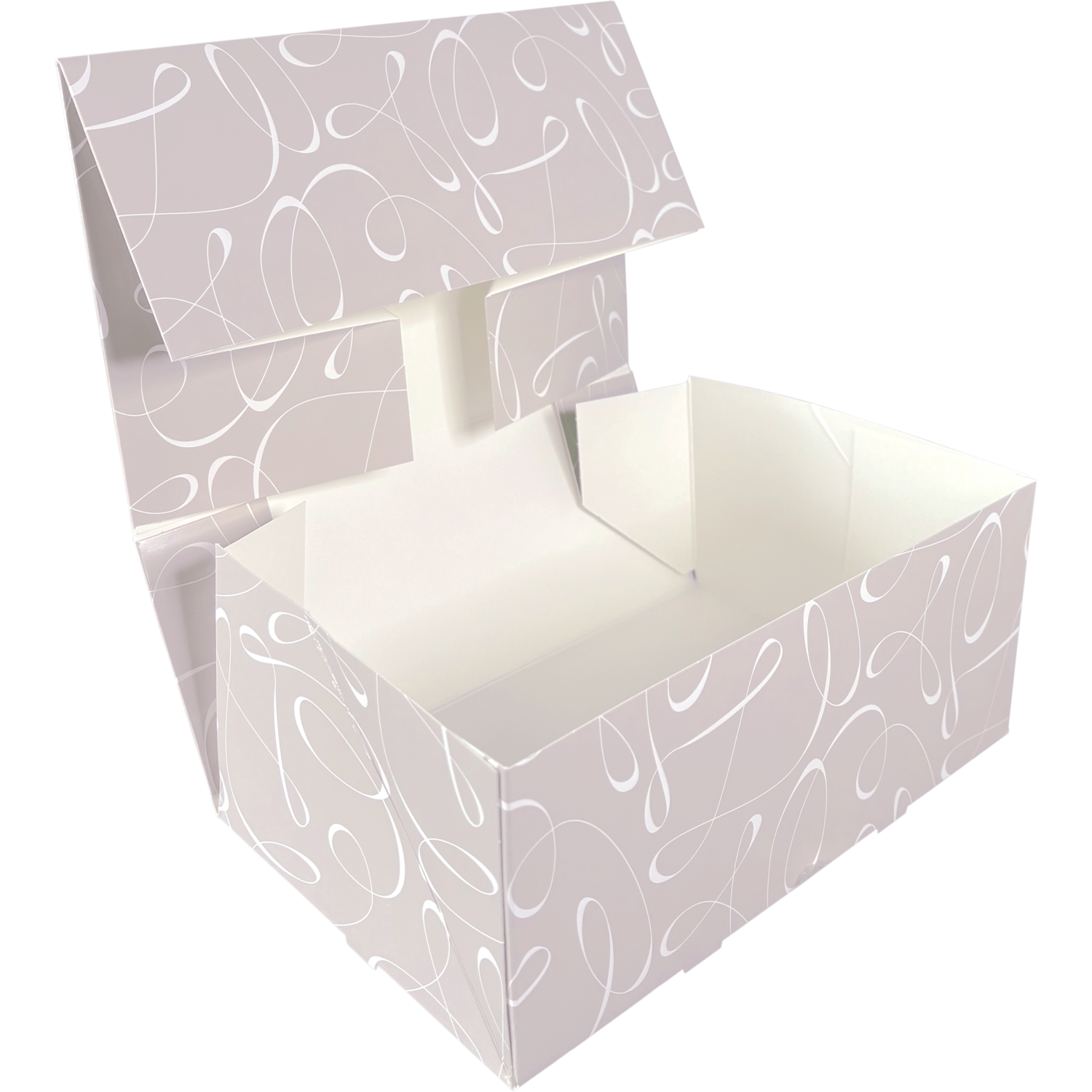  Gebaksdoos, Swirl, karton, 21x14x9cm, zonder venster,  3