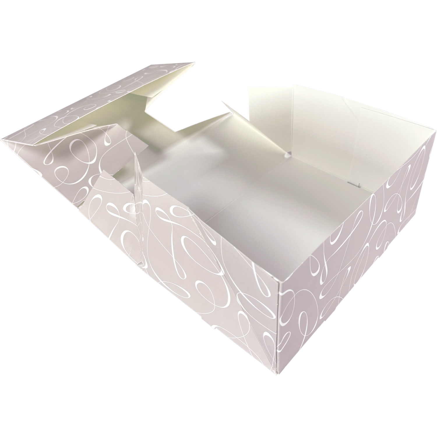  Gebaksdoos, Swirl, karton, 21x14x9cm, zonder venster,  4