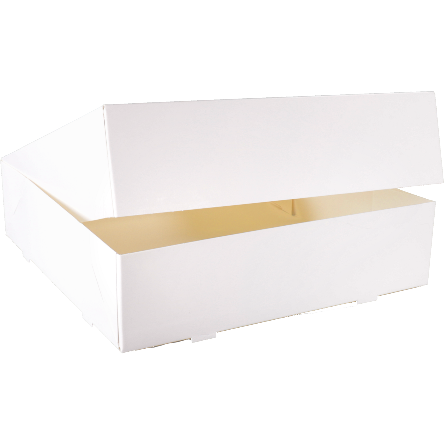  Gebaksdoos, karton + PET, 19x19x5cm, met venster, wit 2