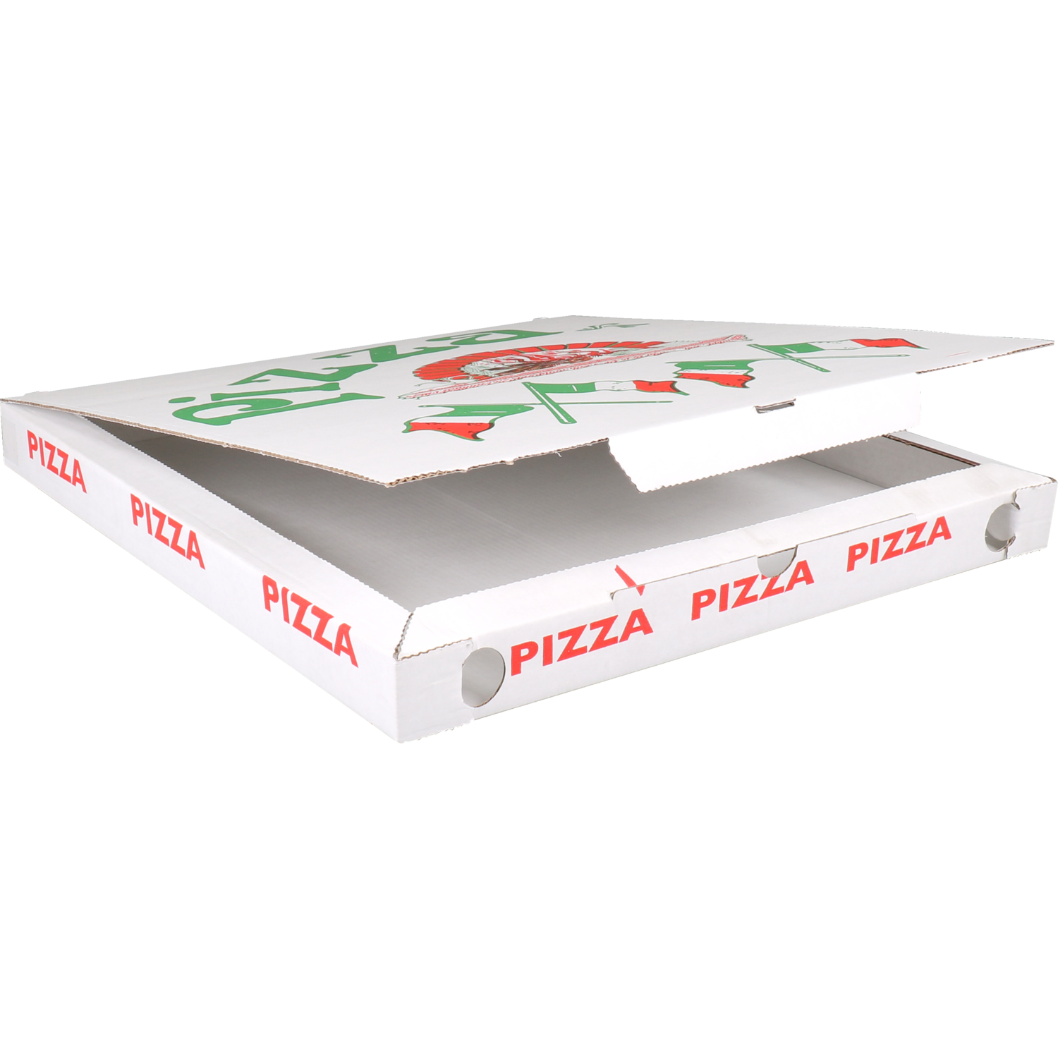  Pizzadoos, golfkarton, 30x30x3cm, vegetale, wit 2