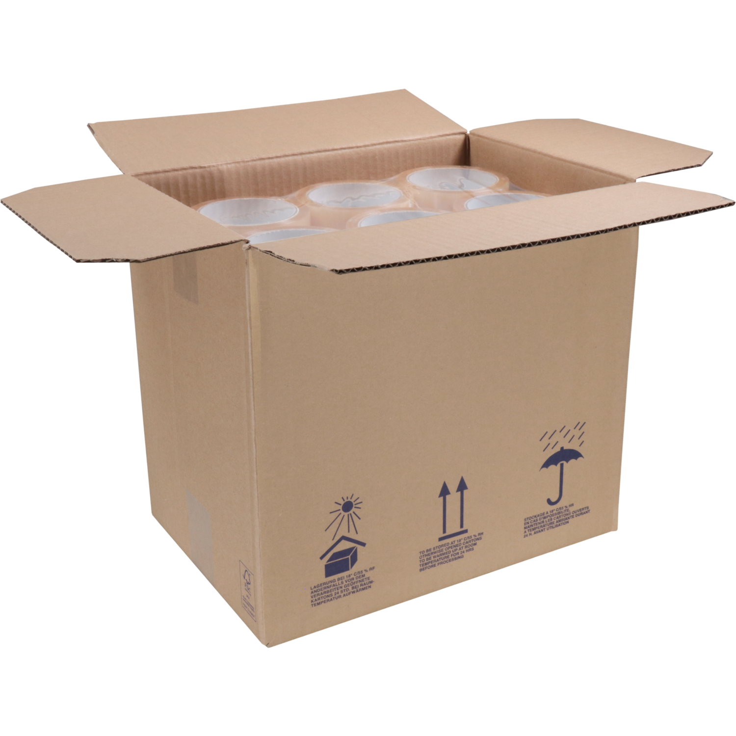  Dozensluittape, solvent, PP, 48mm, 66m, transparant 4