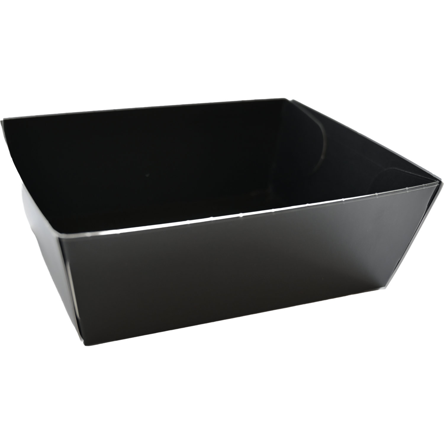 Tray, conisch, 115x90x54mm, Karton + PE, zwart 1