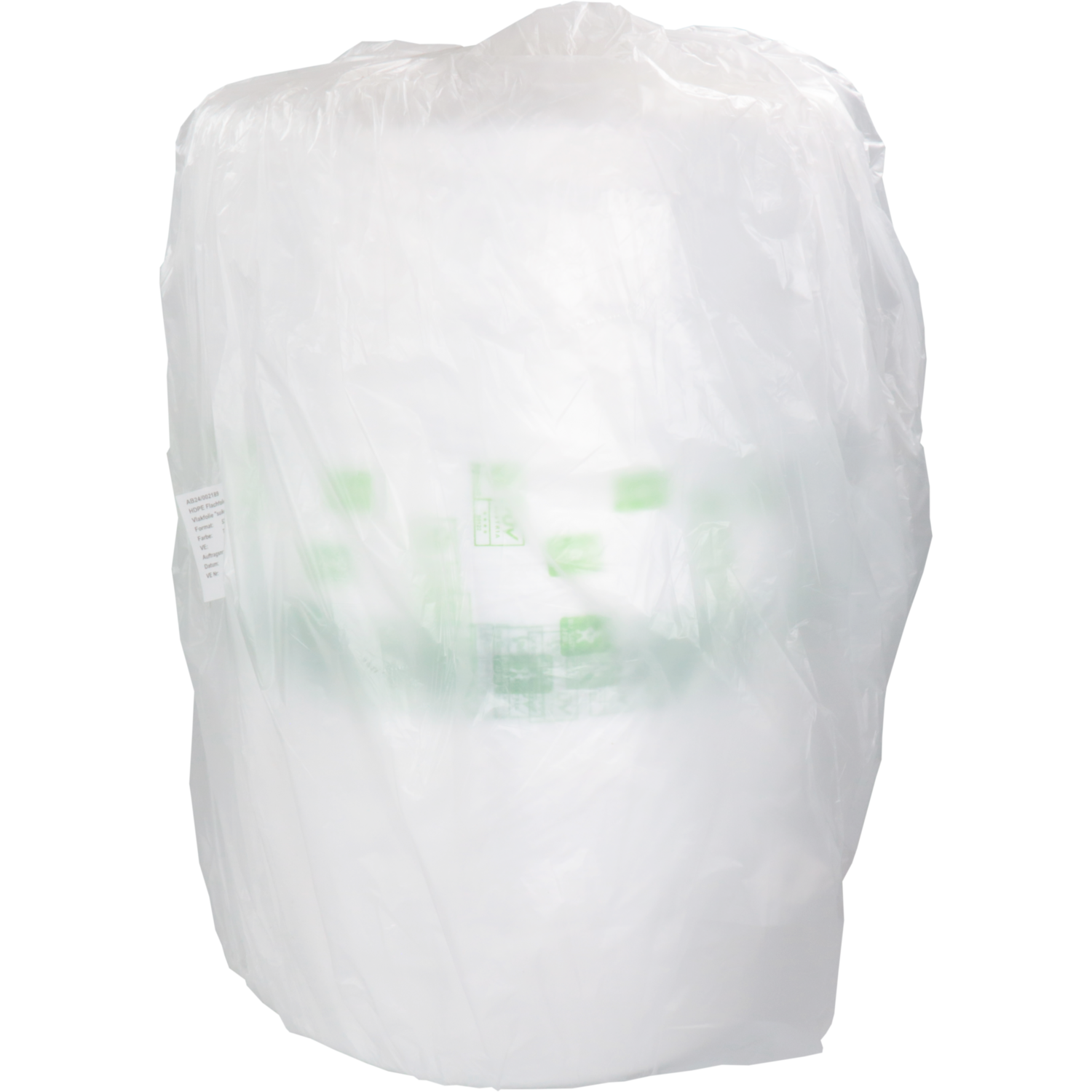 Folie, vlakfolie, Biobased PE, 7000m, 520mm, 12my, transparant 5