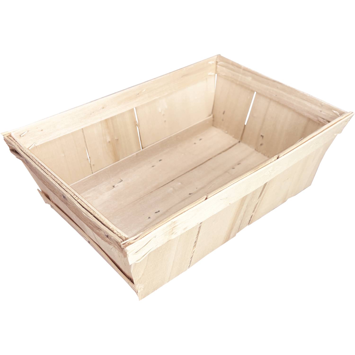 Mand, hout, 29x19x9cm, vierkant, naturel 2