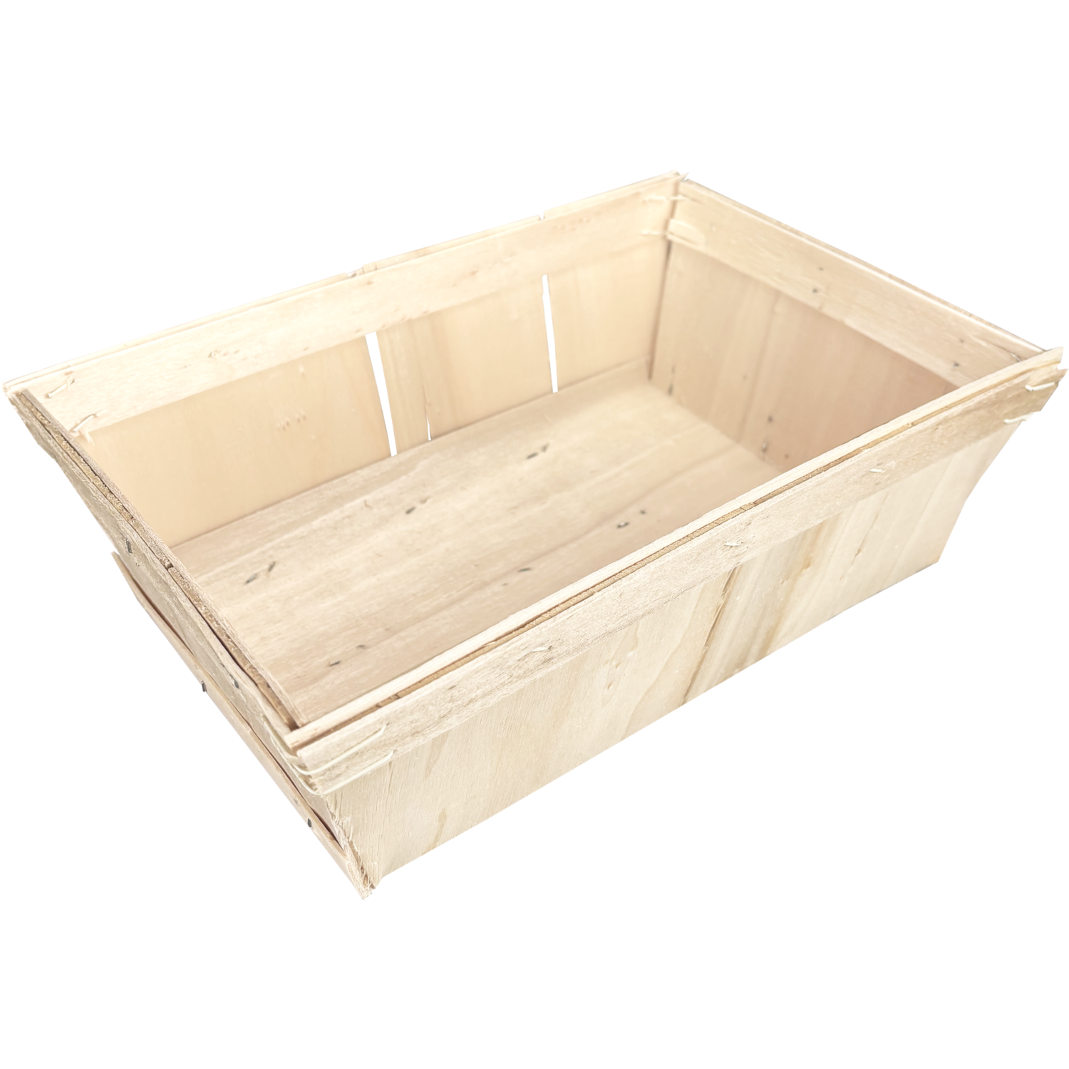 Mand, hout, 29x19x9cm, vierkant, naturel 3