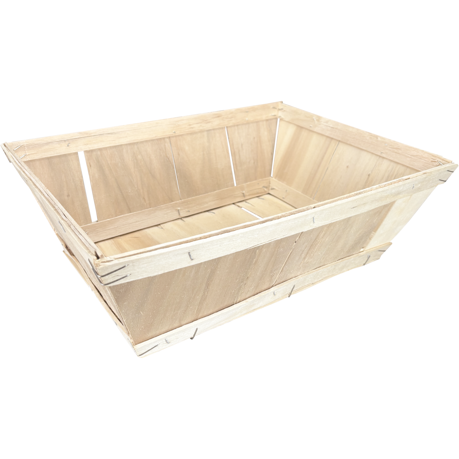 Mand, hout, 42.5x30x13.5cm, vierkant, naturel 2