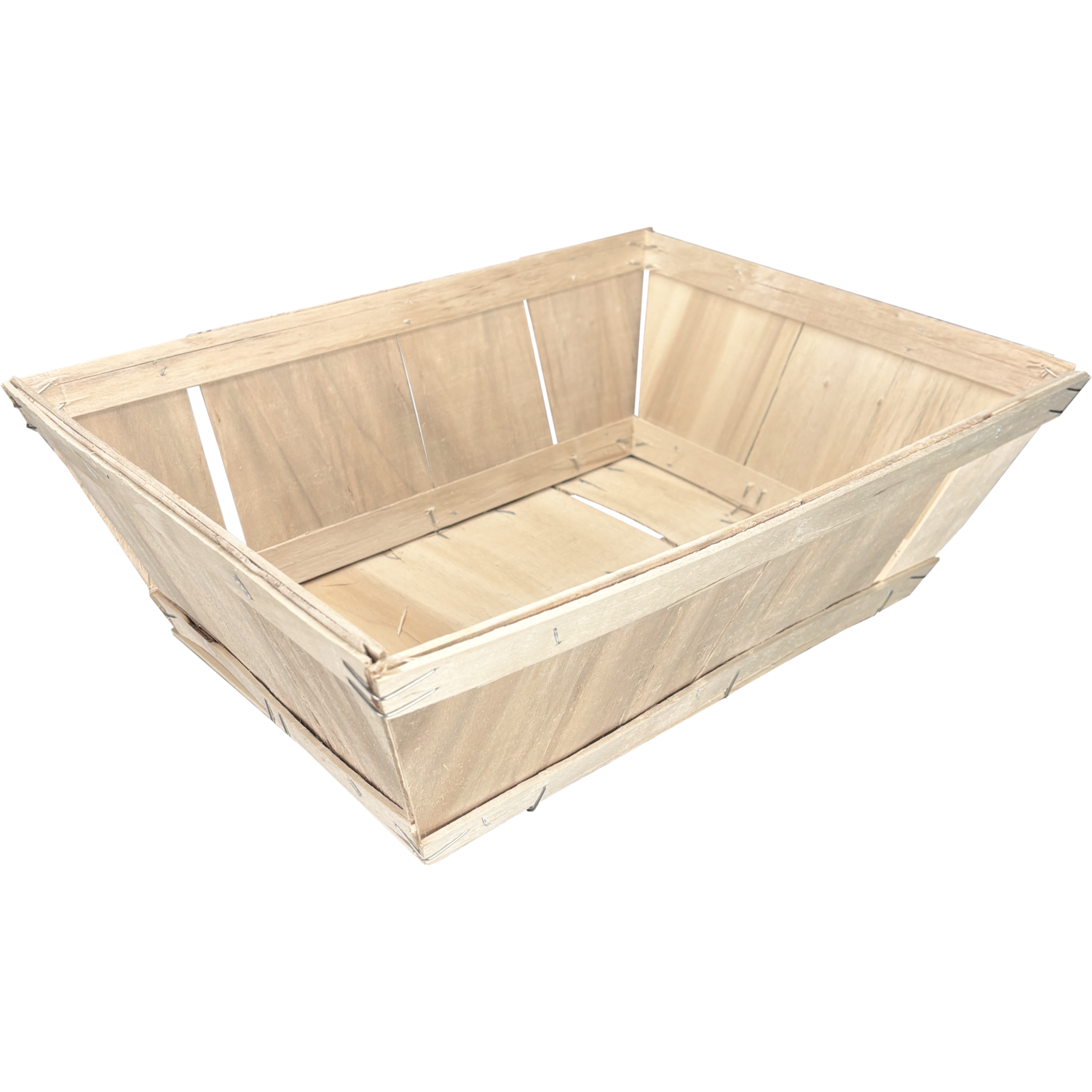 Mand, hout, 42.5x30x13.5cm, vierkant, naturel 3