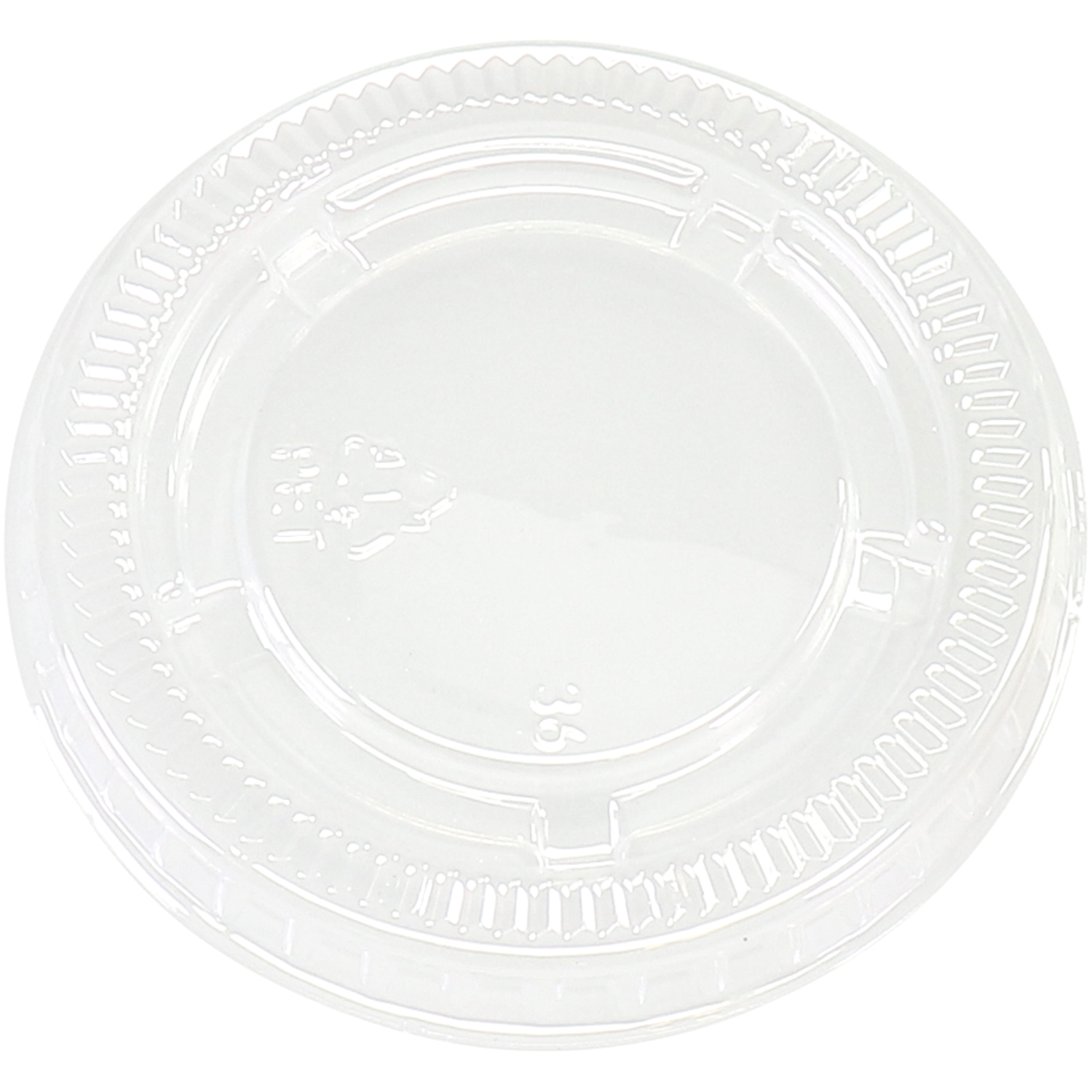 Deksel, sauscup, PET, rond, Ø62mm, transparant 1