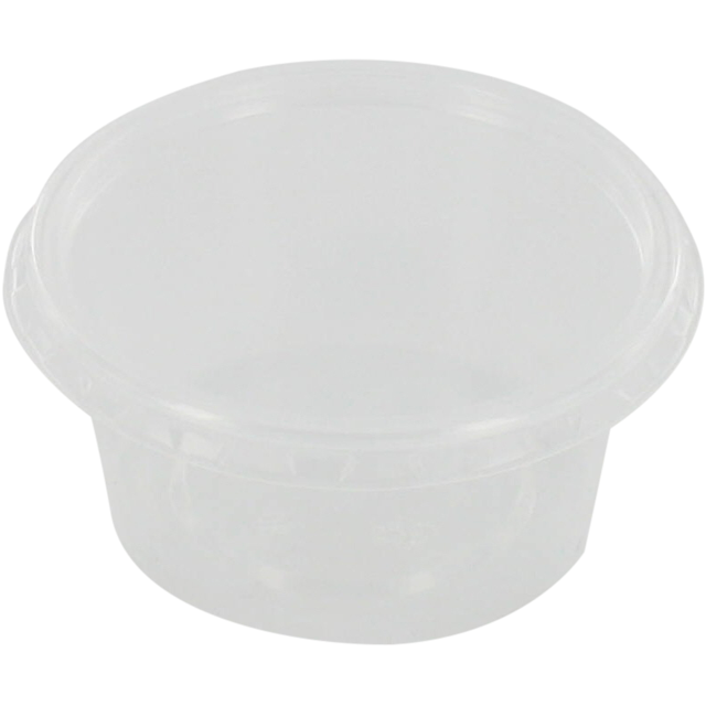 Bak, PP, 80ml, Ø72mm, incl. deksel, kunststof cup, 35mm, transparant 1
