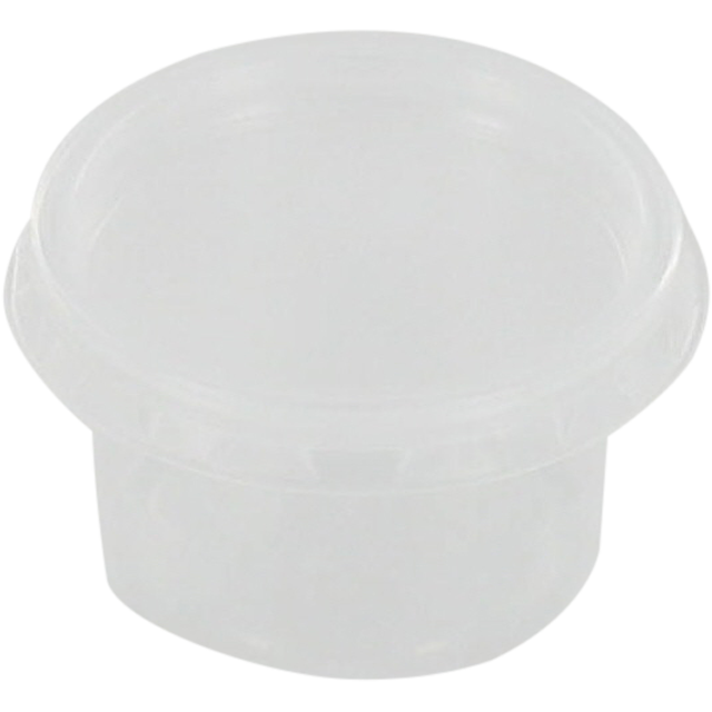 Bak, PP, 30ml, Ø46mm, incl. deksel, kunststof cup, 38mm, transparant 1