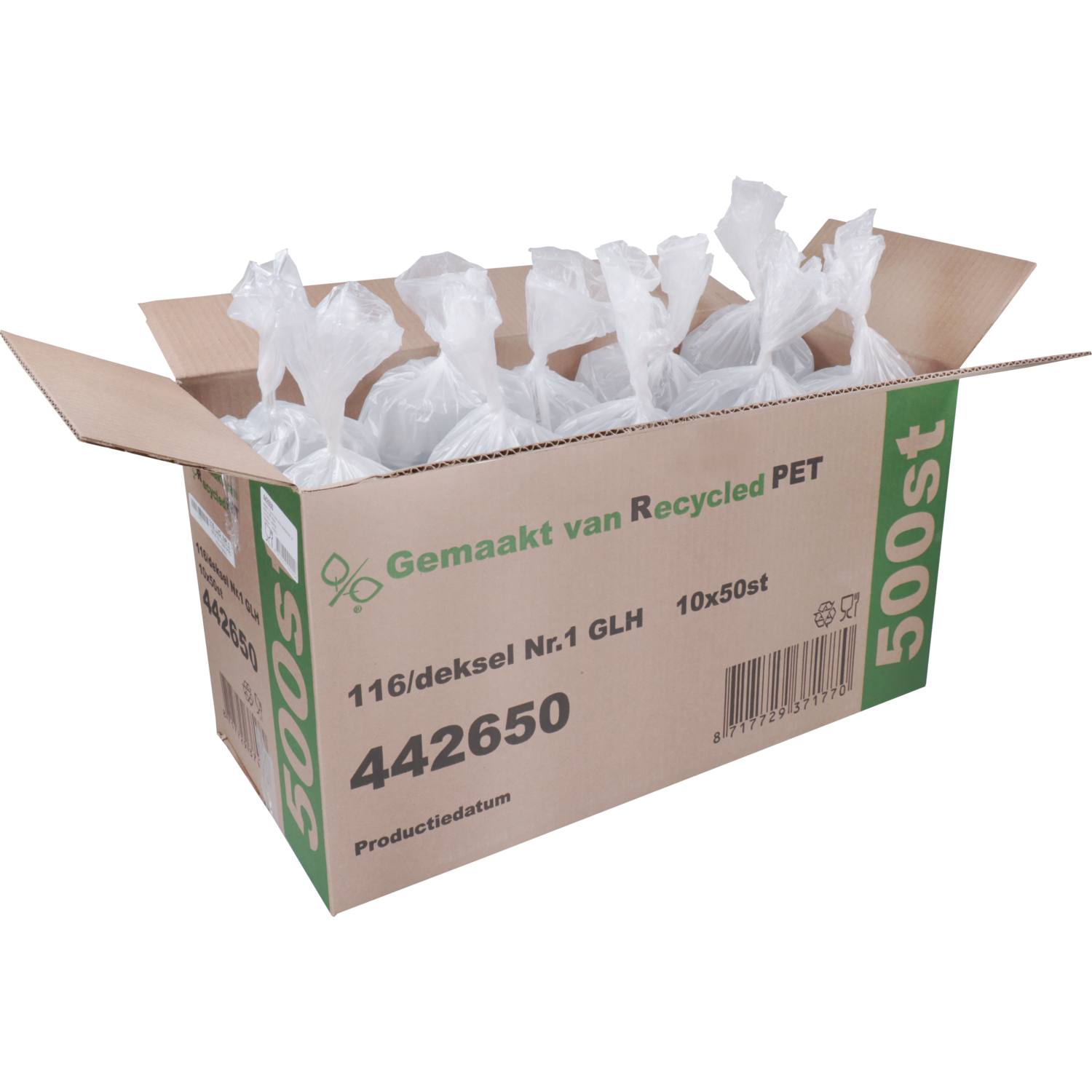 Deksel, Gerecycled PET, rond, Ø115mm, transparant 4