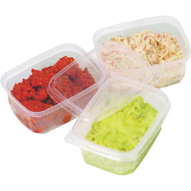 Bak, PP, 125ml, excl. deksel, saladebakje, 108x82x27mm, transparant 1