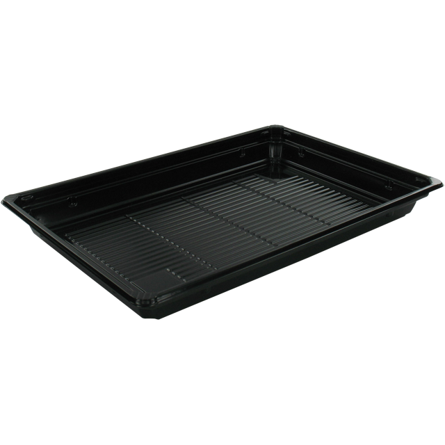 Bak, Gerecycled PET, sushitray, 212x143x22mm, zwart 1