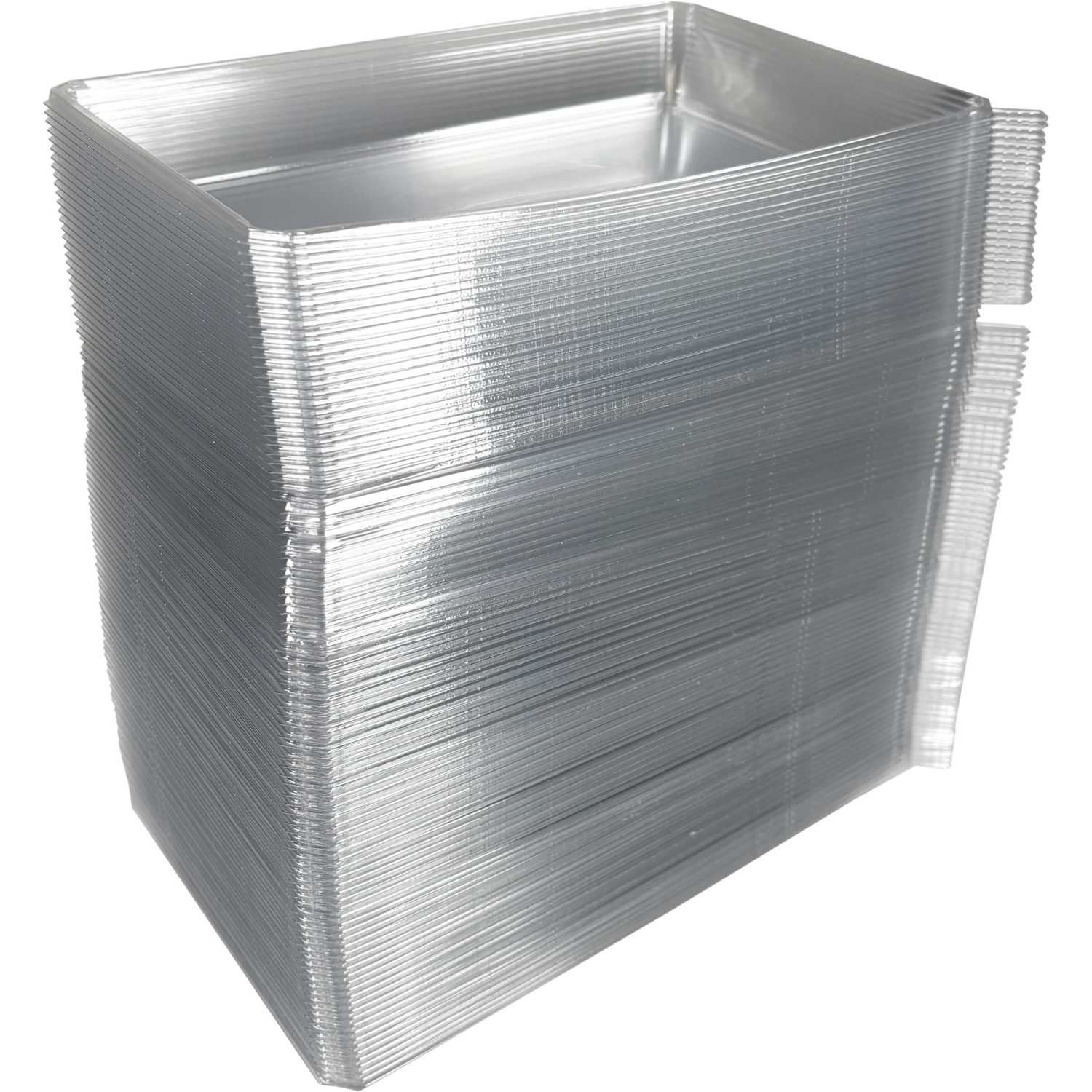 Deksel, sushitray, Gerecycled PET, rechthoekig, 208x138x27mm, transparant 3