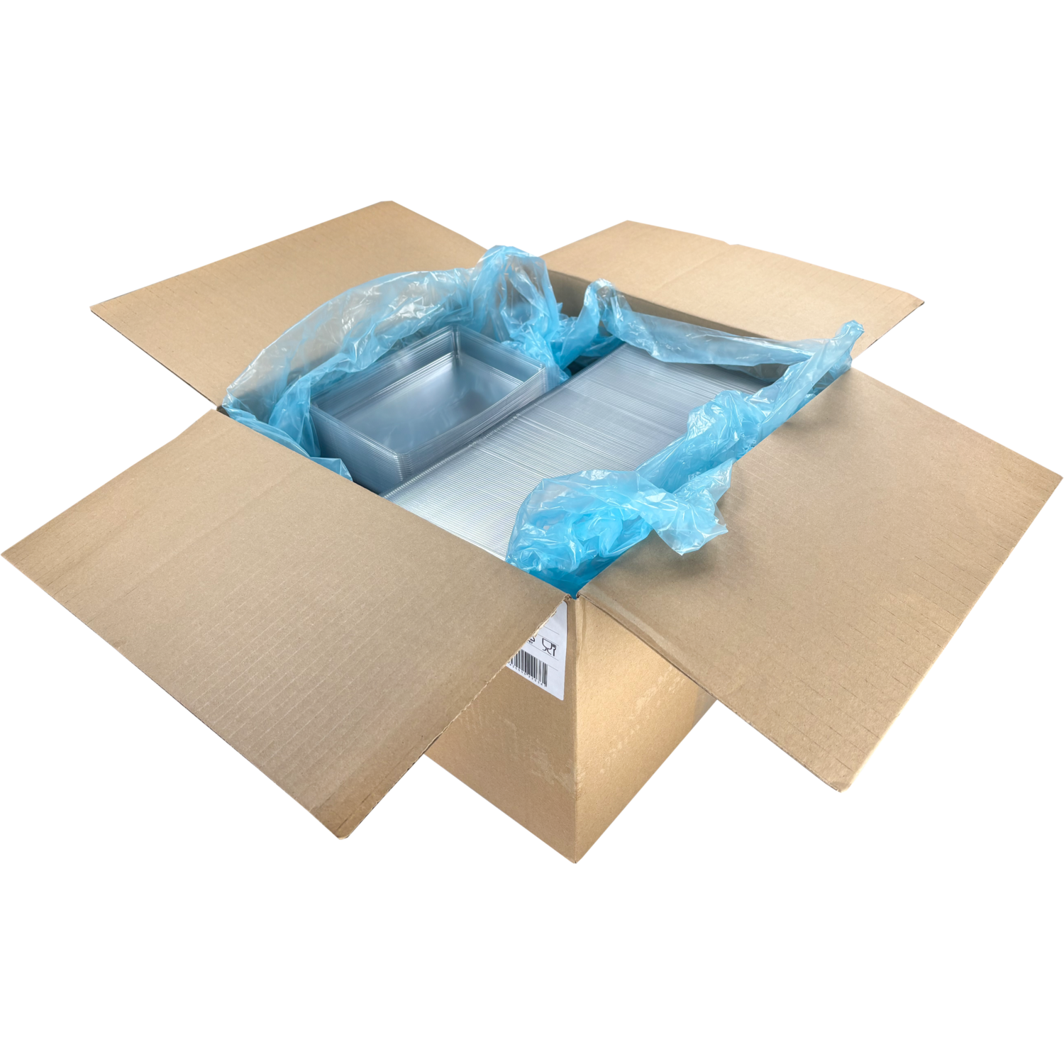 Deksel, sushitray, Gerecycled PET, rechthoekig, 208x138x27mm, transparant 4