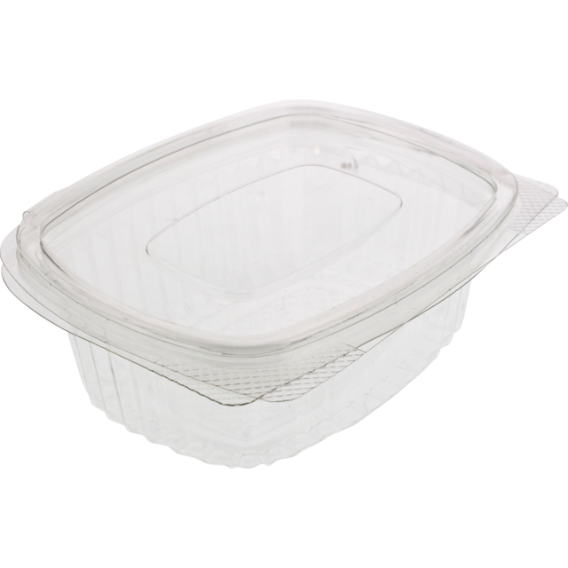 Bak, Gerecycled PET, 750ml, incl. deksel, saladebak, 172x144x62mm, transparant 1