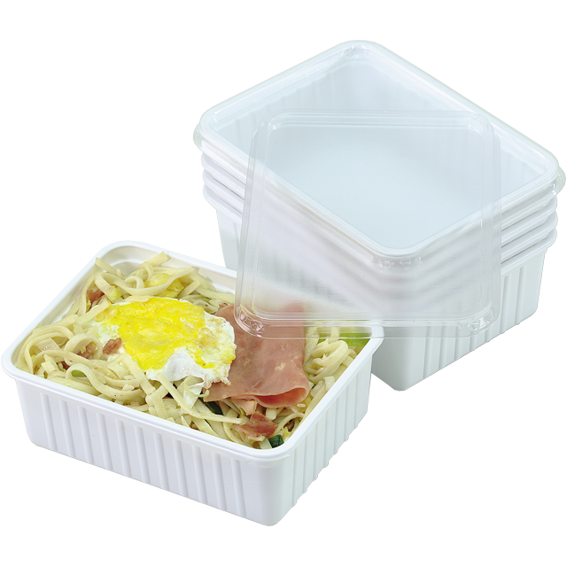 Bak, PS, 1000ml, incl. deksel, kilobak, 180x135x60mm, wit 1