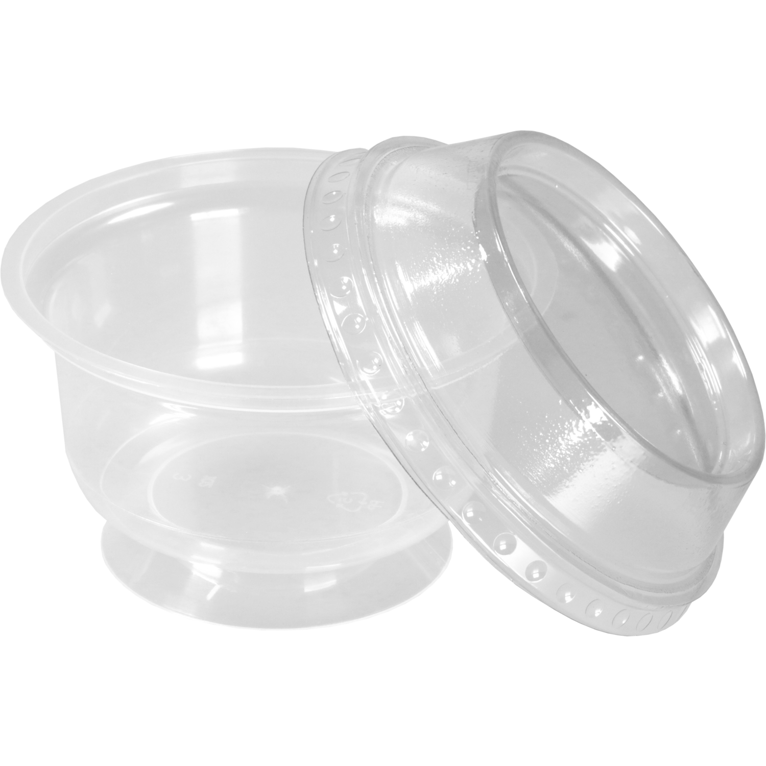 Deksel, voor beker en voetkuipje, PP, rond, hoog, Ø95mm, transparant 4