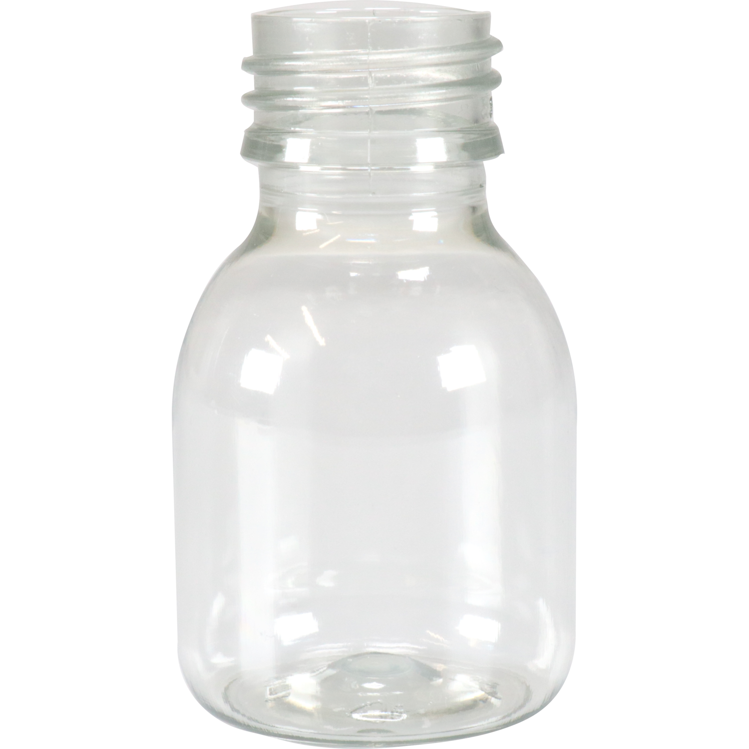 Fles, petfles, Gerecycled PET, zonder dop, 60ml, transparant 1