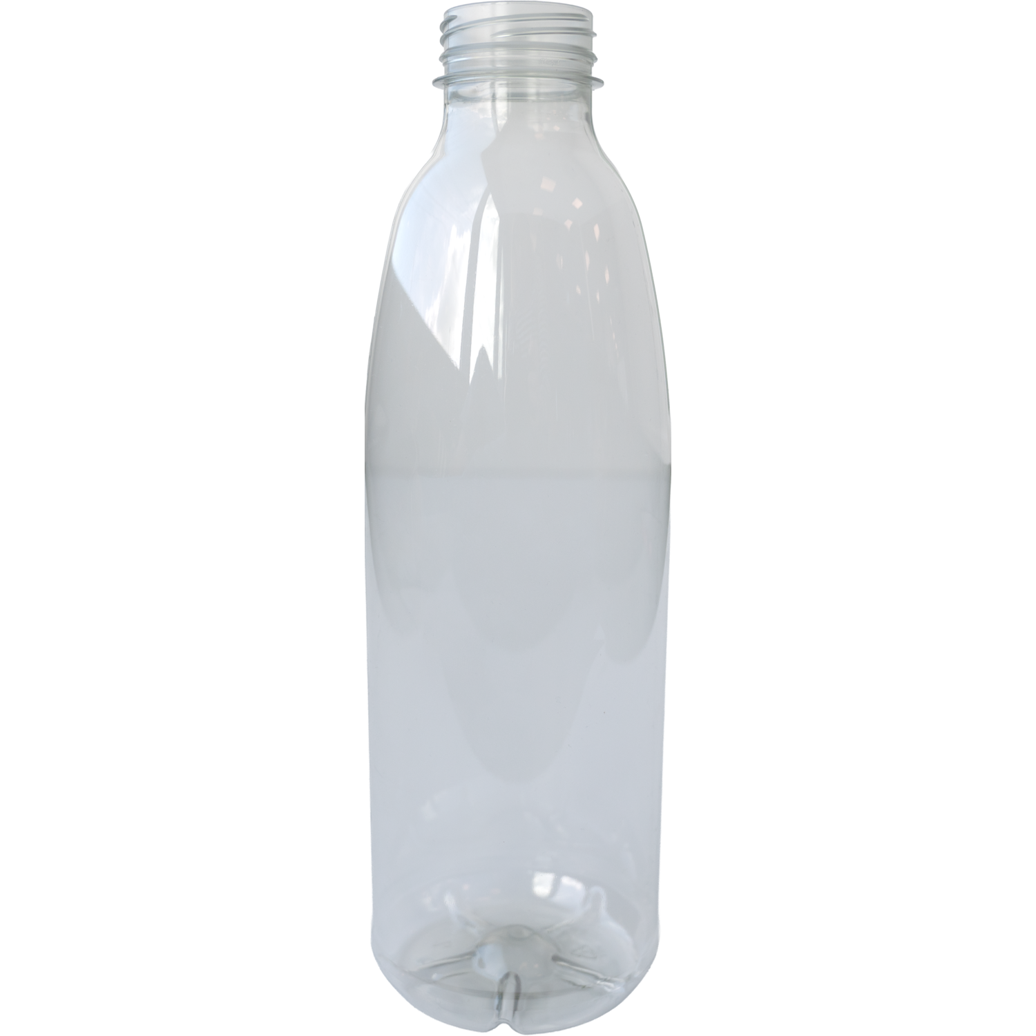 Fles, petfles, Gerecycled PET, zonder dop, 1000ml, transparant 1