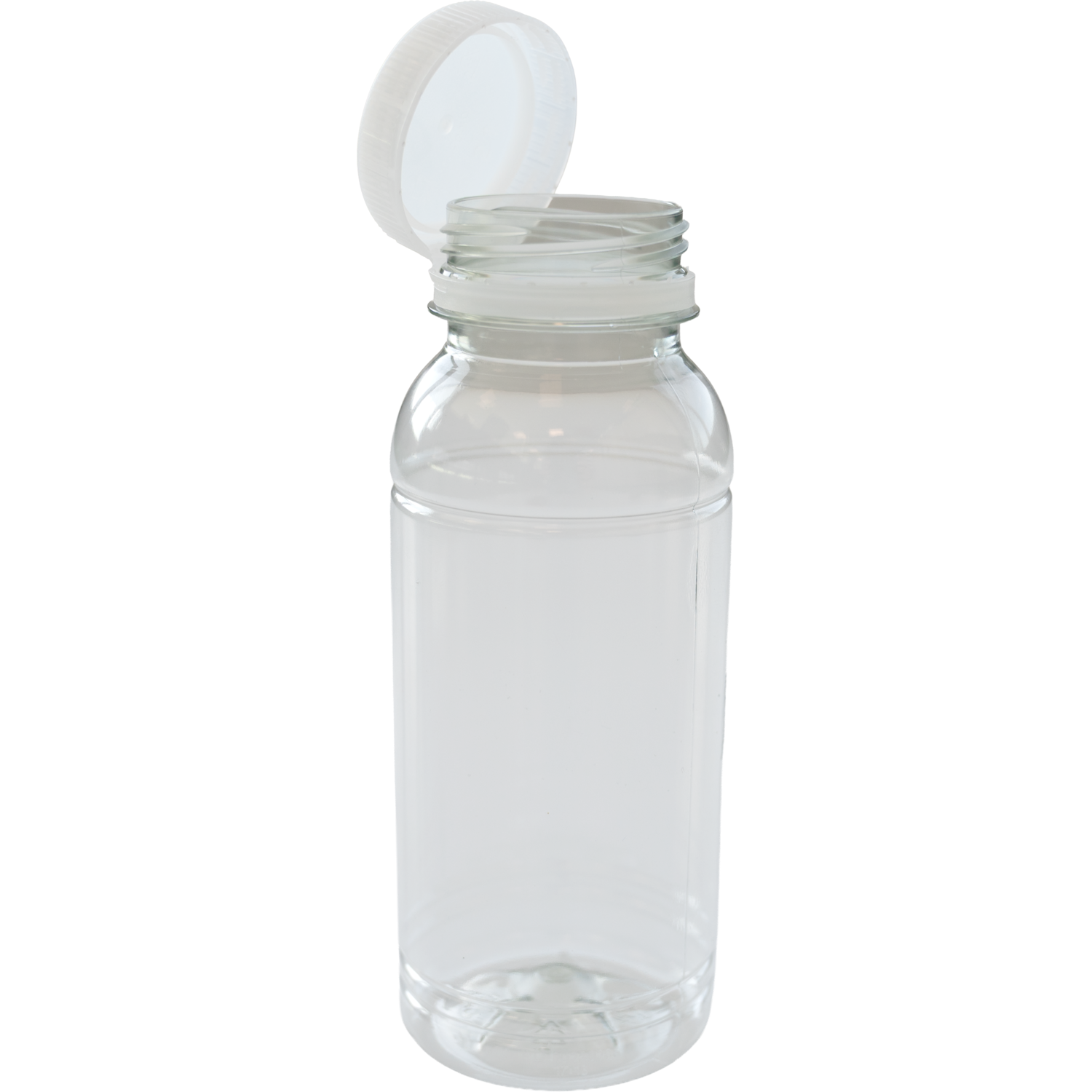 Fles, petfles, Gerecycled PET, met vaste dop, 250ml, transparant 1