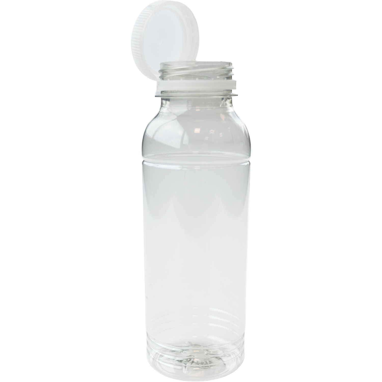 Fles, petfles, Gerecycled PET, met vaste dop, 330ml, transparant 1