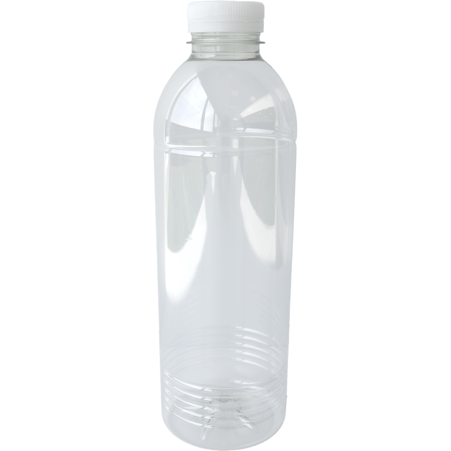 Fles, petfles, Gerecycled PET, met vaste dop, 1000ml, transparant 1