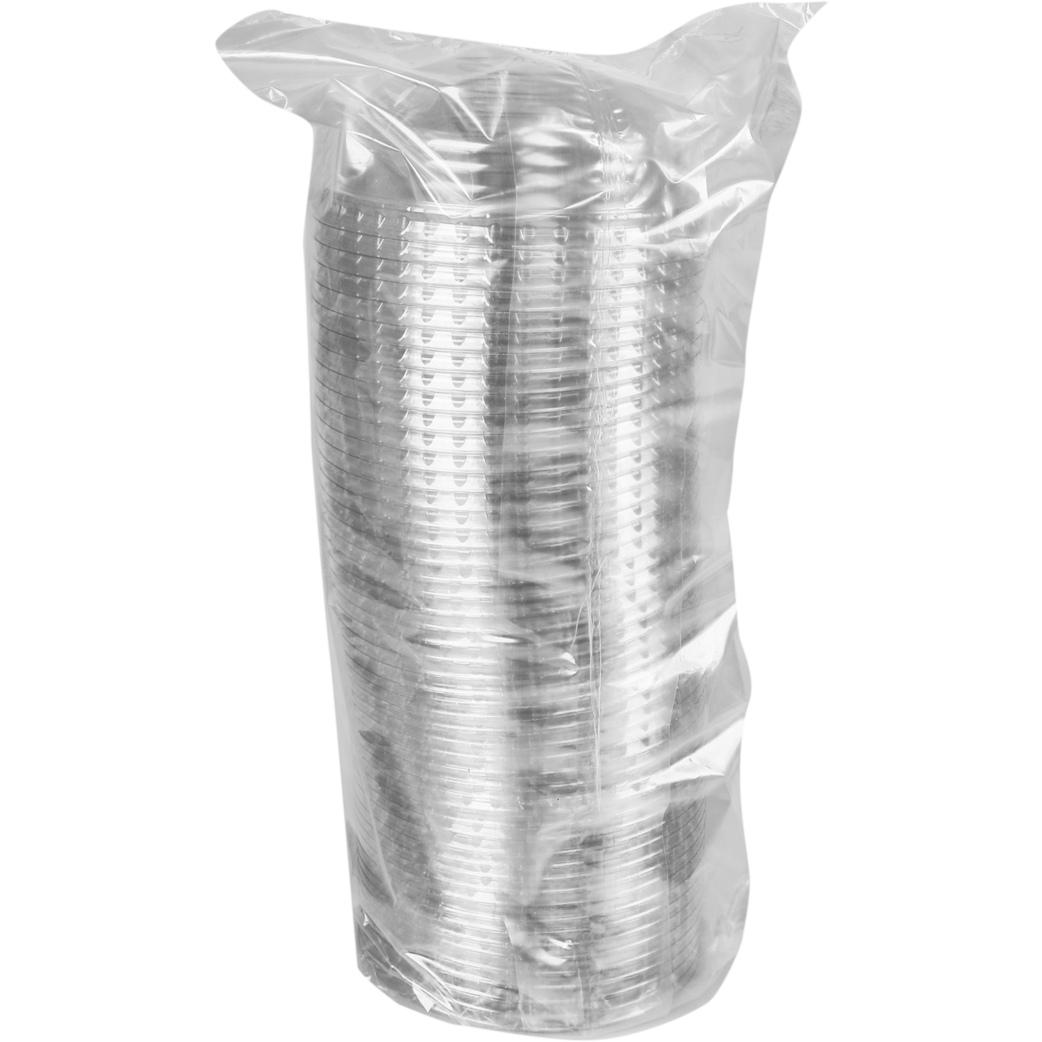 Deksel, sapbeker, Gerecycled PET, dome, met gat, Ø95mm, transparant 2