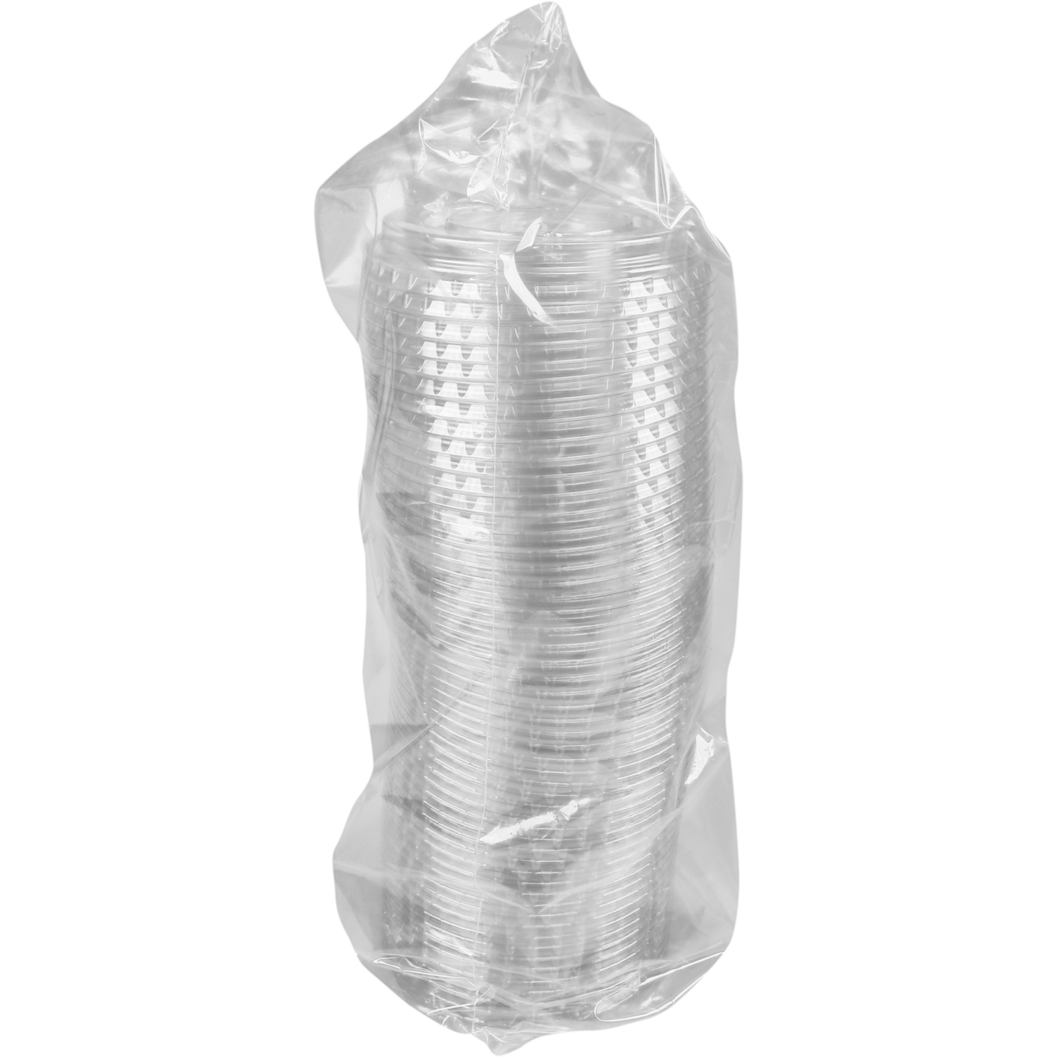 Deksel, sapbeker, Gerecycled PET, vlak met kruisgat, Ø95mm, transparant 2