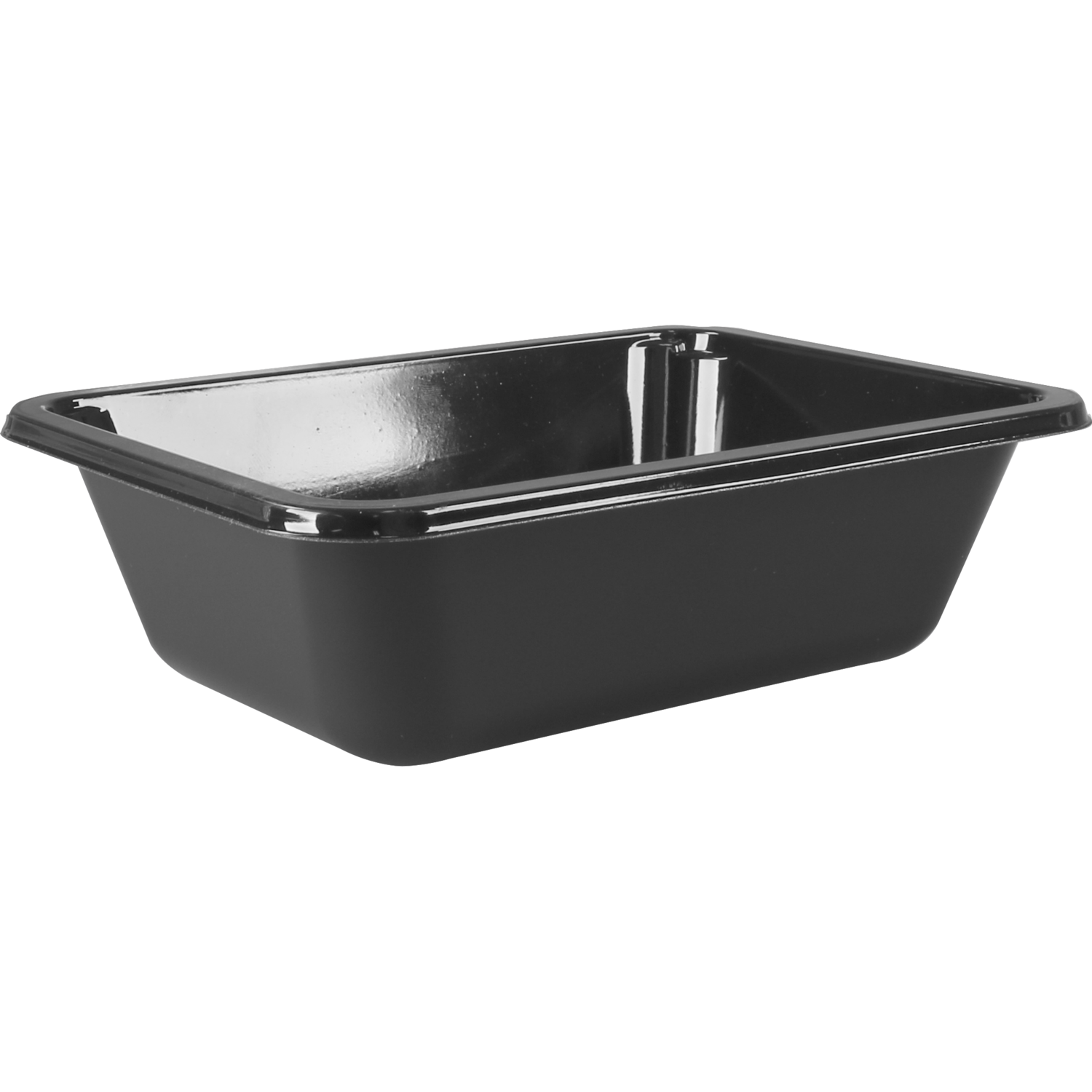 Schaal, cPET, rechthoekig, 665ml, 171x127x49mm, zwart 1