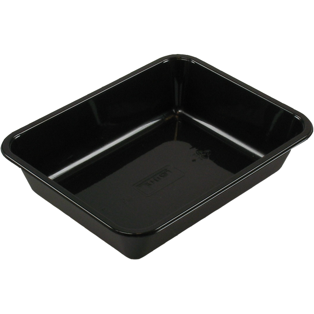 Bak, CPET, 1-vaks, menubak, 228x178x50mm, zwart 1