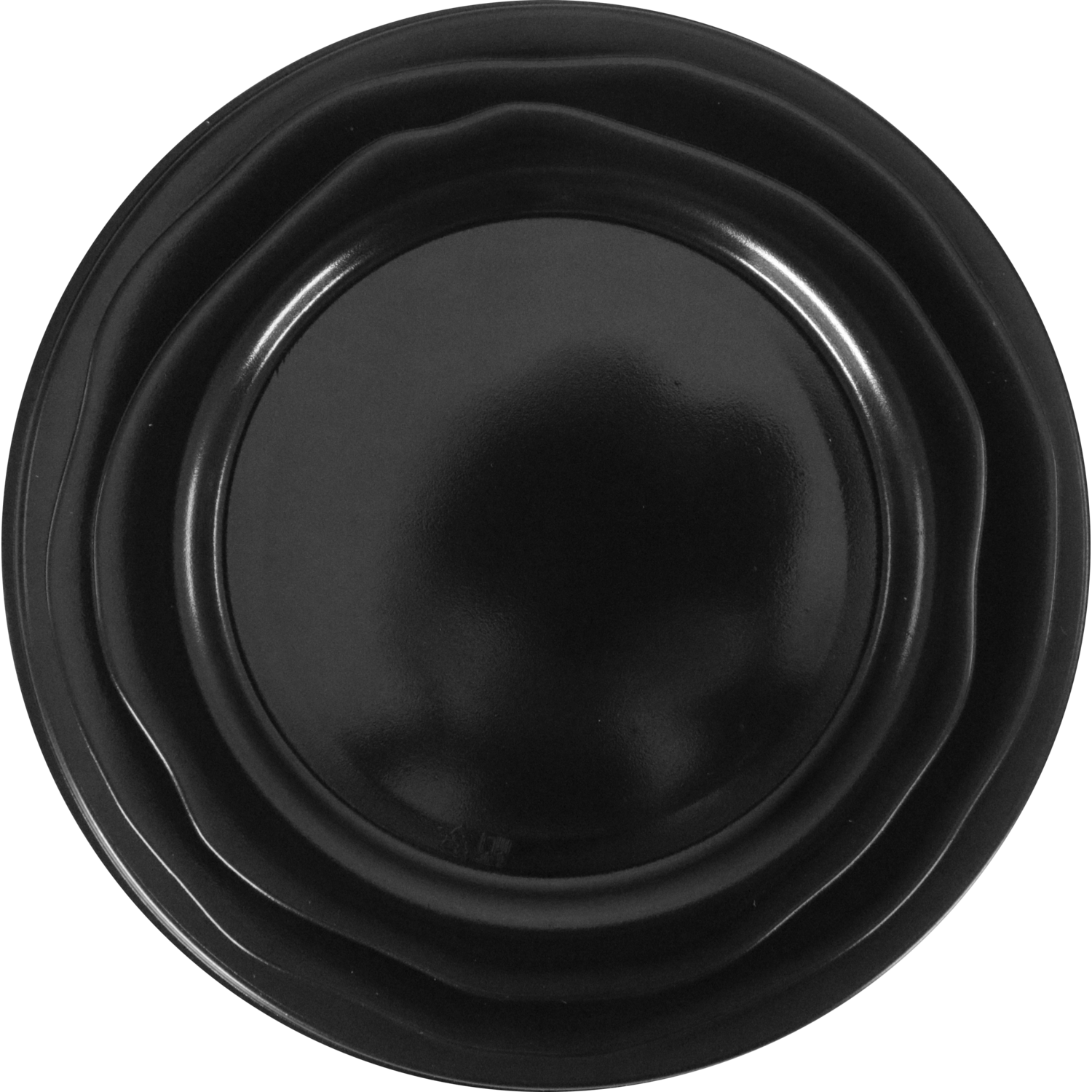 Depa Bord, Wave, reusable, rond, 1-vaks, pP, Ø18.5cm, zwart 2