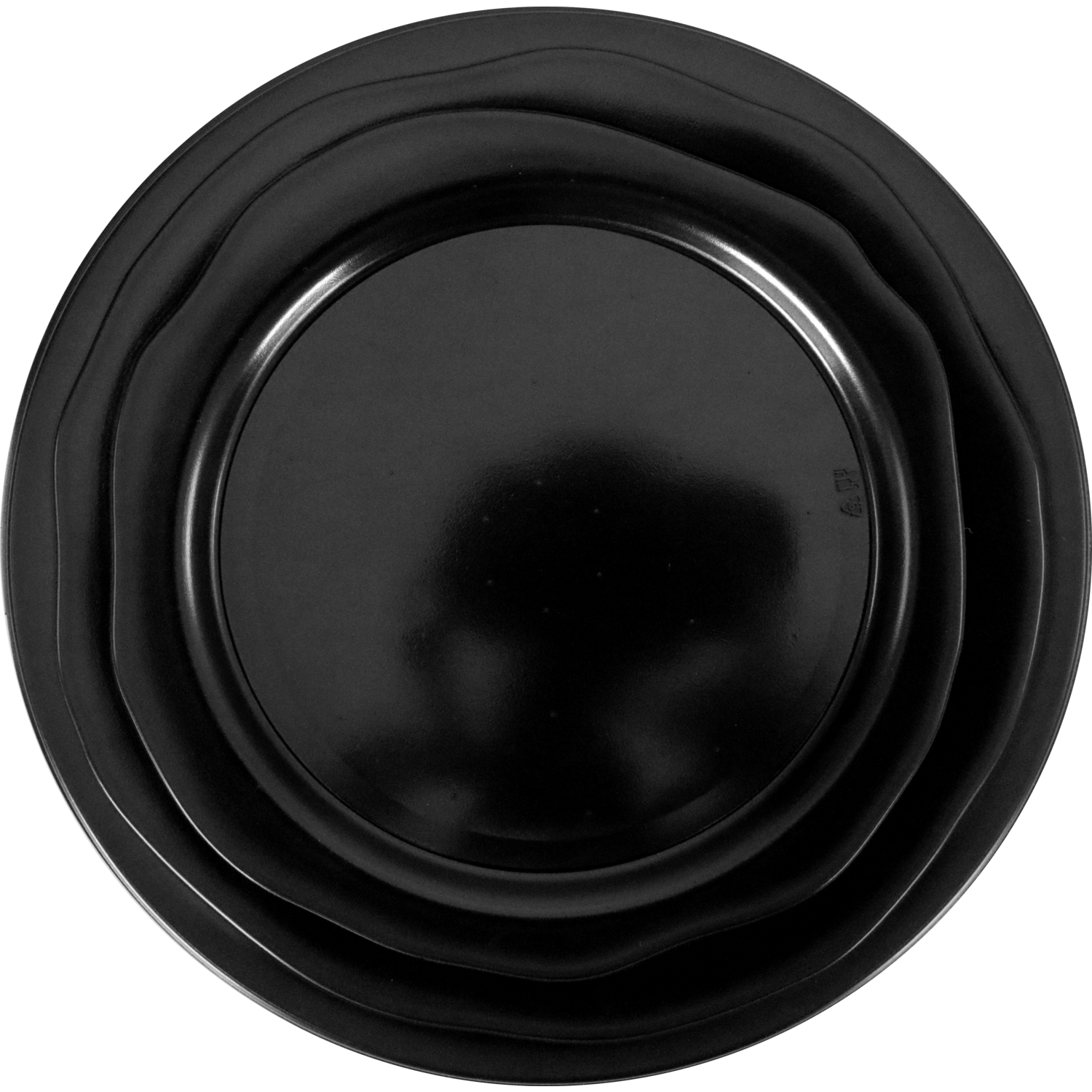 Depa Bord, Wave, reusable, rond, 1-vaks, pP, Ø24cm, zwart 2
