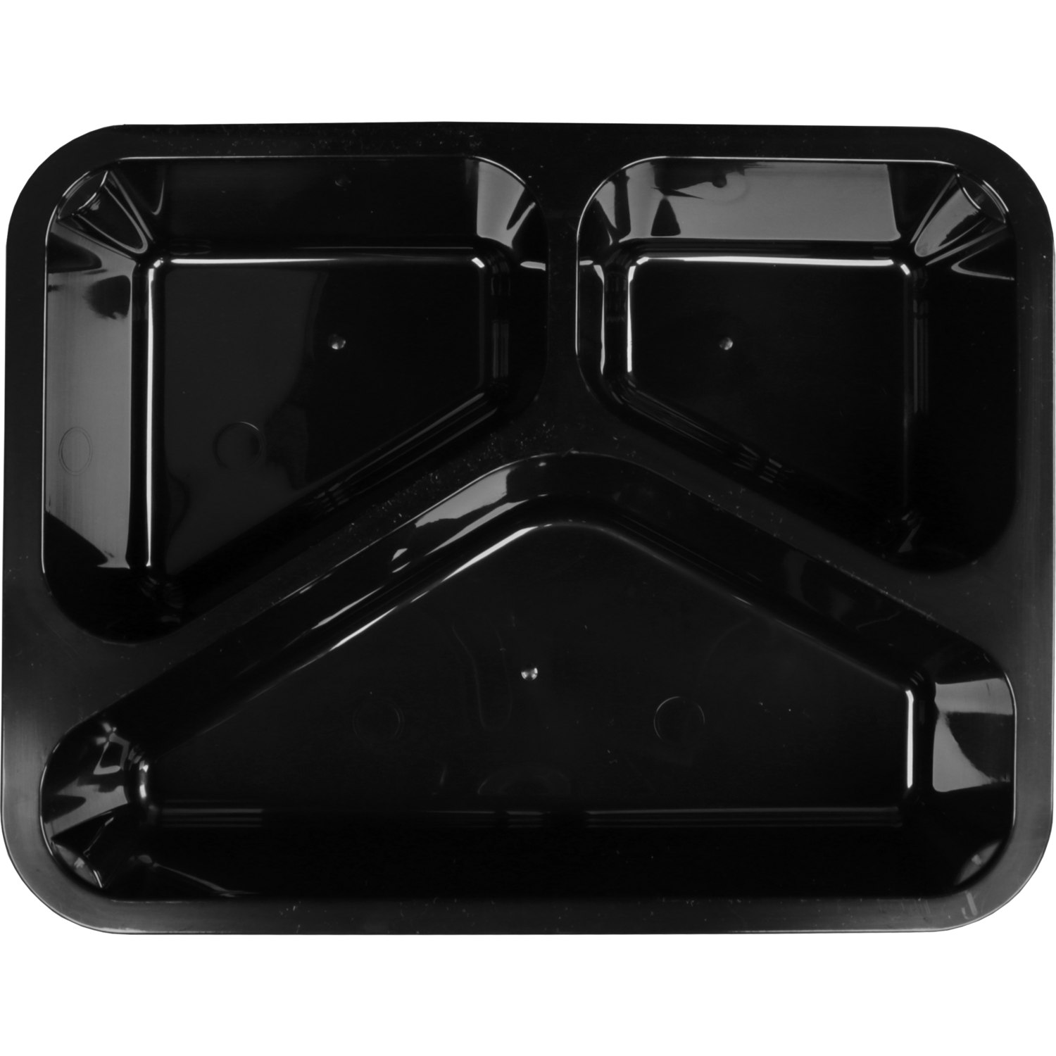 Bak, PP, 3-vaks, spuitgiet, menubak, 228x178x45mm, zwart 4
