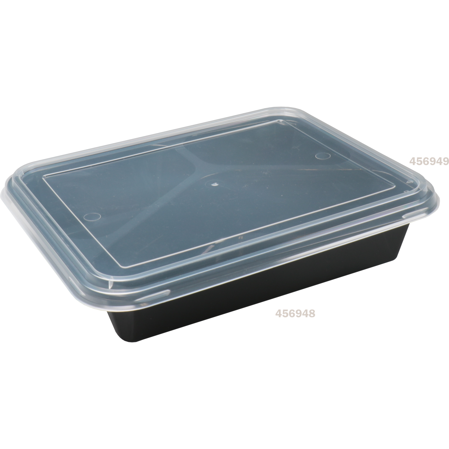 Bak, PP, 3-vaks, spuitgiet, menubak, 228x178x45mm, zwart 5