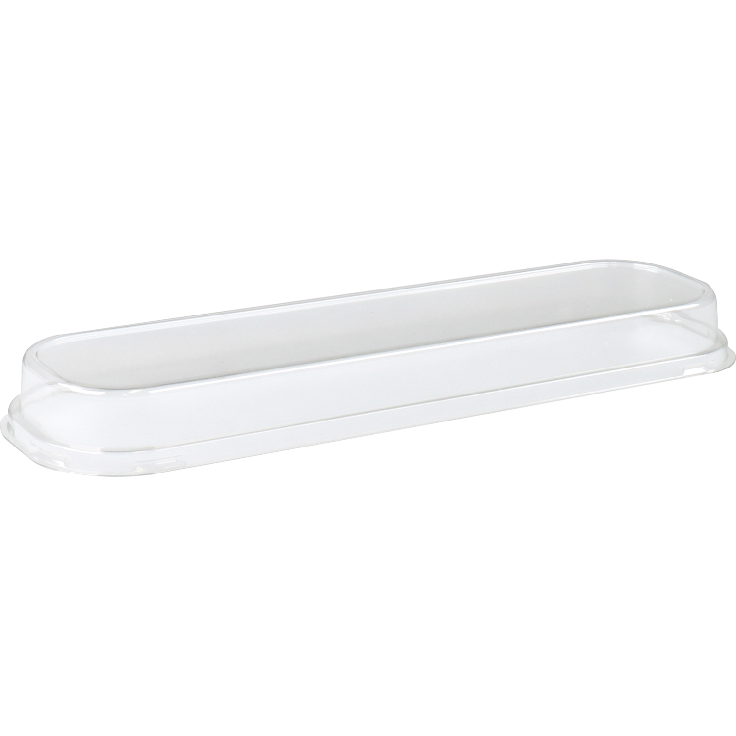 Deksel, Gerecycled PET, 255x54x23mm, transparant 1