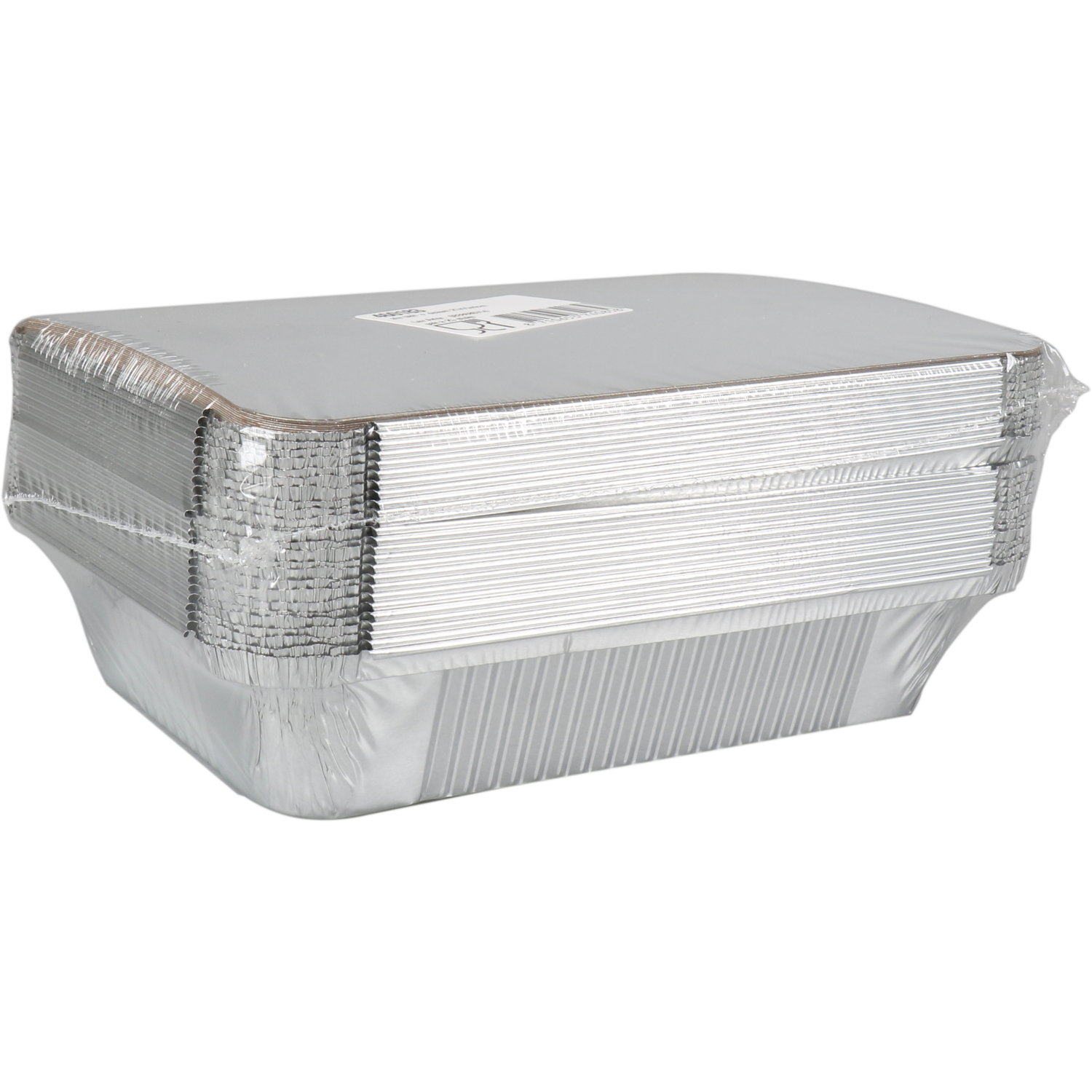 Bak, Karton + aluminium, 930ml, incl. deksel, 214x150x40mm, zilver 2