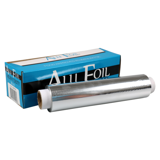 Folie, aluminiumfolie, op rol, Aluminium, 30cm, 125m, 14my, zilver 2