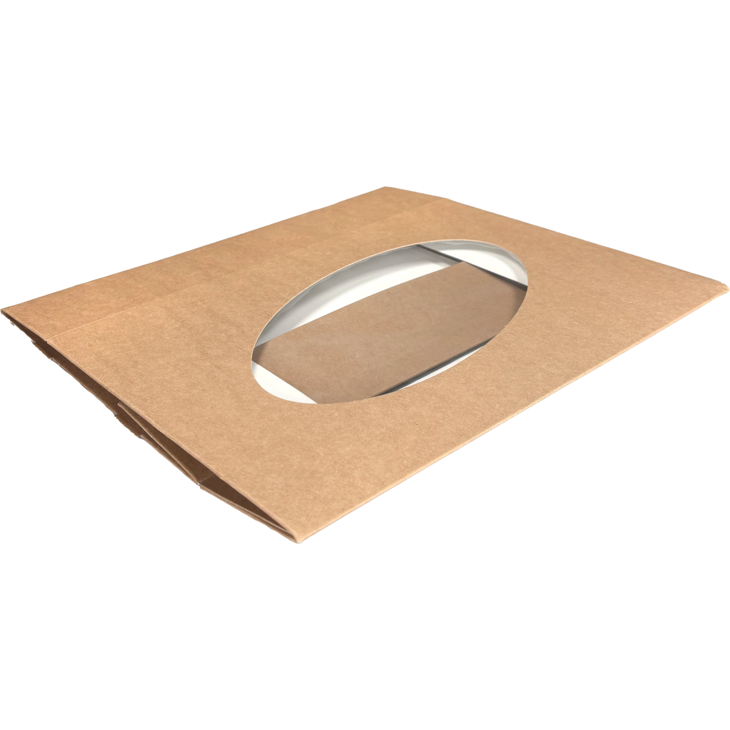  Cateringdoos, karton + PET, 360x250x80mm, met venster, bruin/wit 4