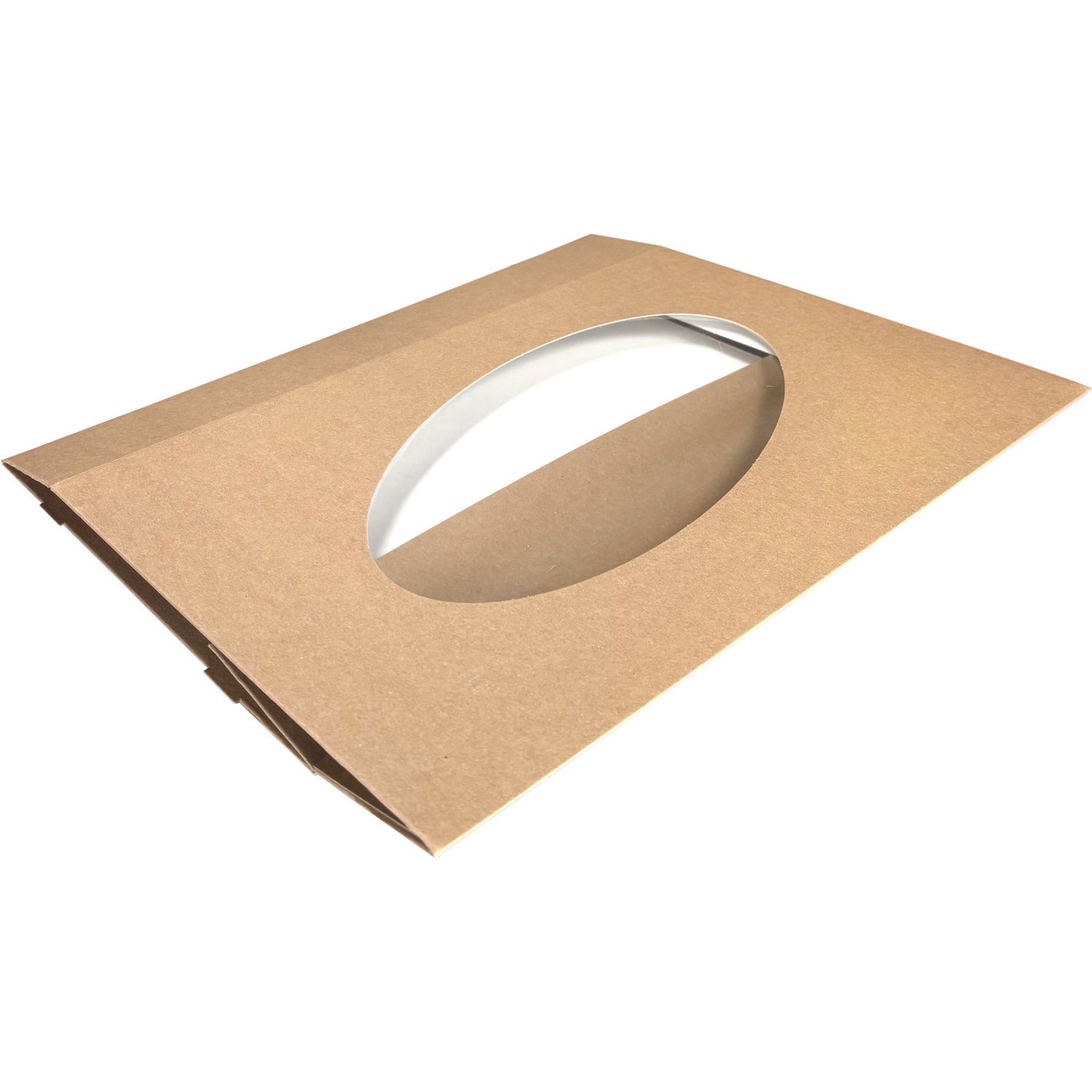  Cateringdoos, karton + PET, 460x310x80mm, met venster, bruin/wit 4